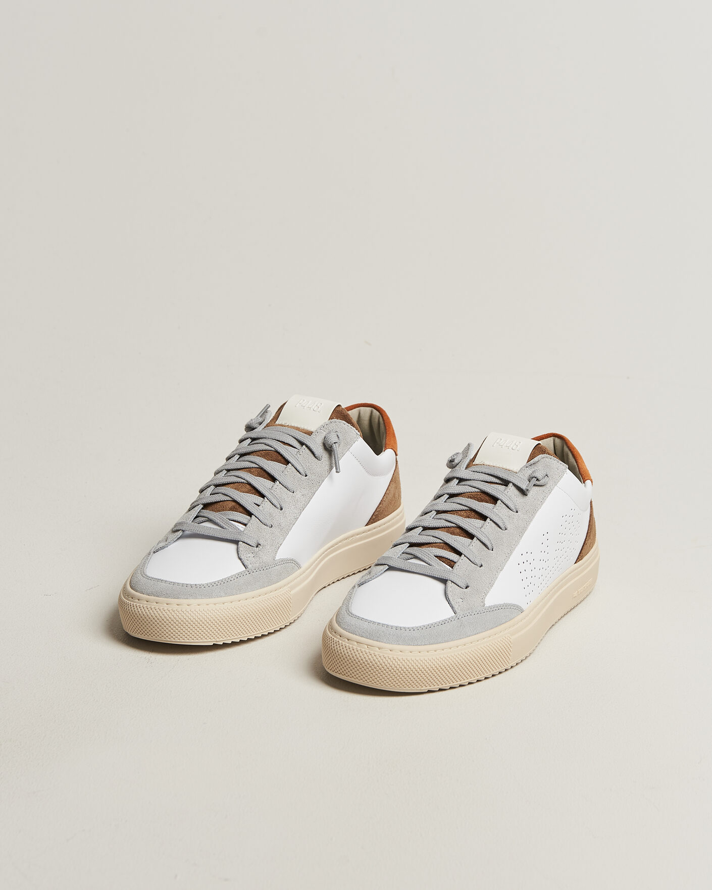 Herr | Sneakers | P448 | Soho Leather/Suede Sneaker White/Grey