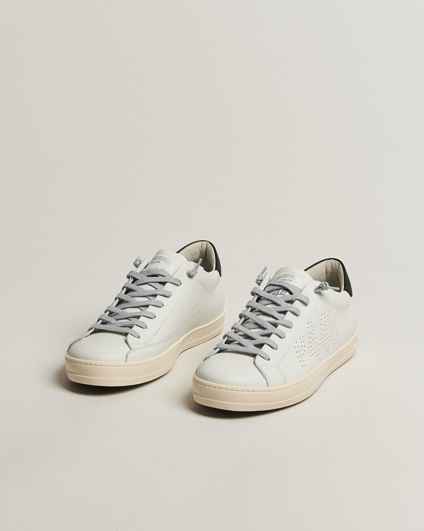 Herr | Sneakers | P448 | John Leather Sneaker White/Black