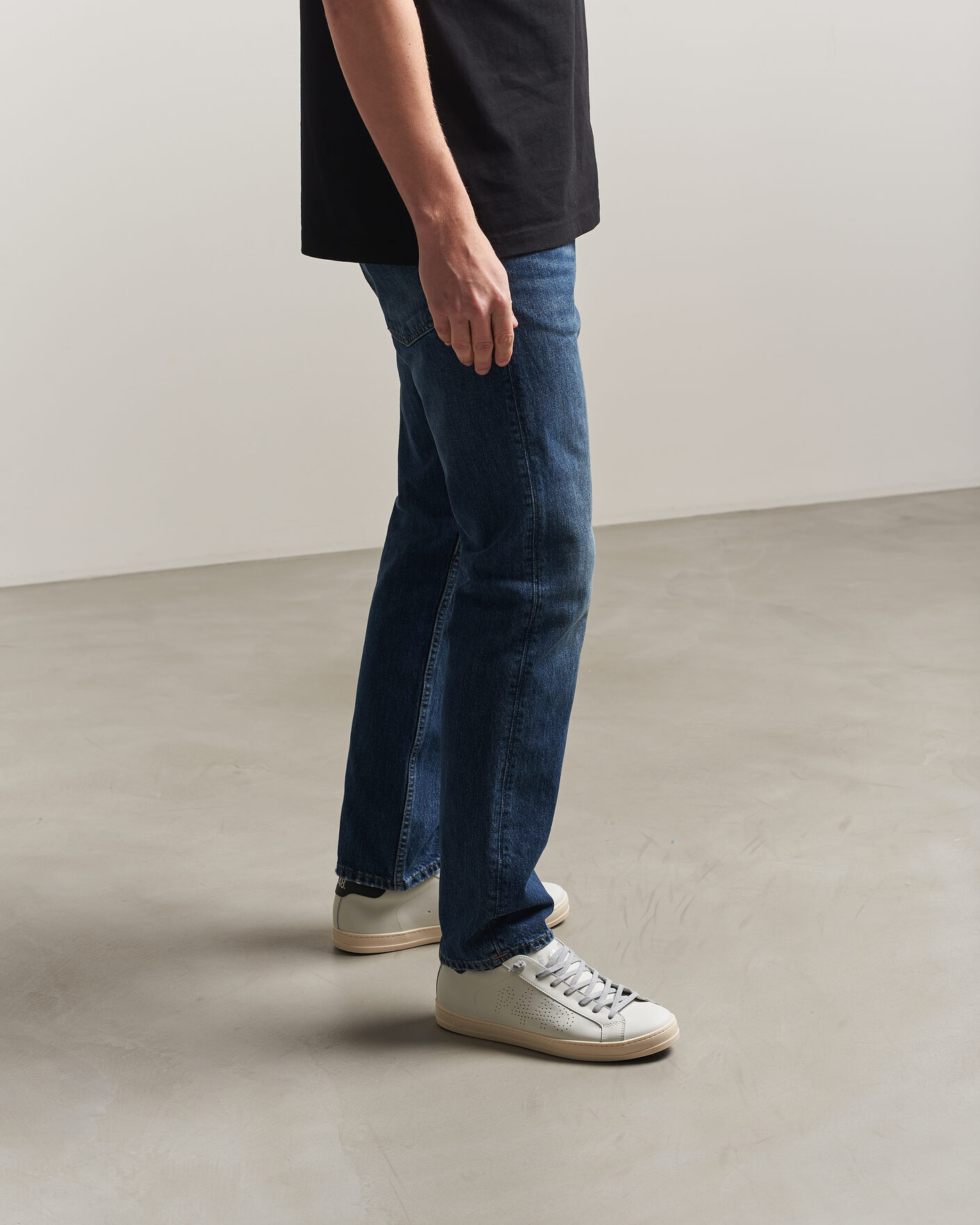 Herr | Sneakers | P448 | John Leather Sneaker White/Black