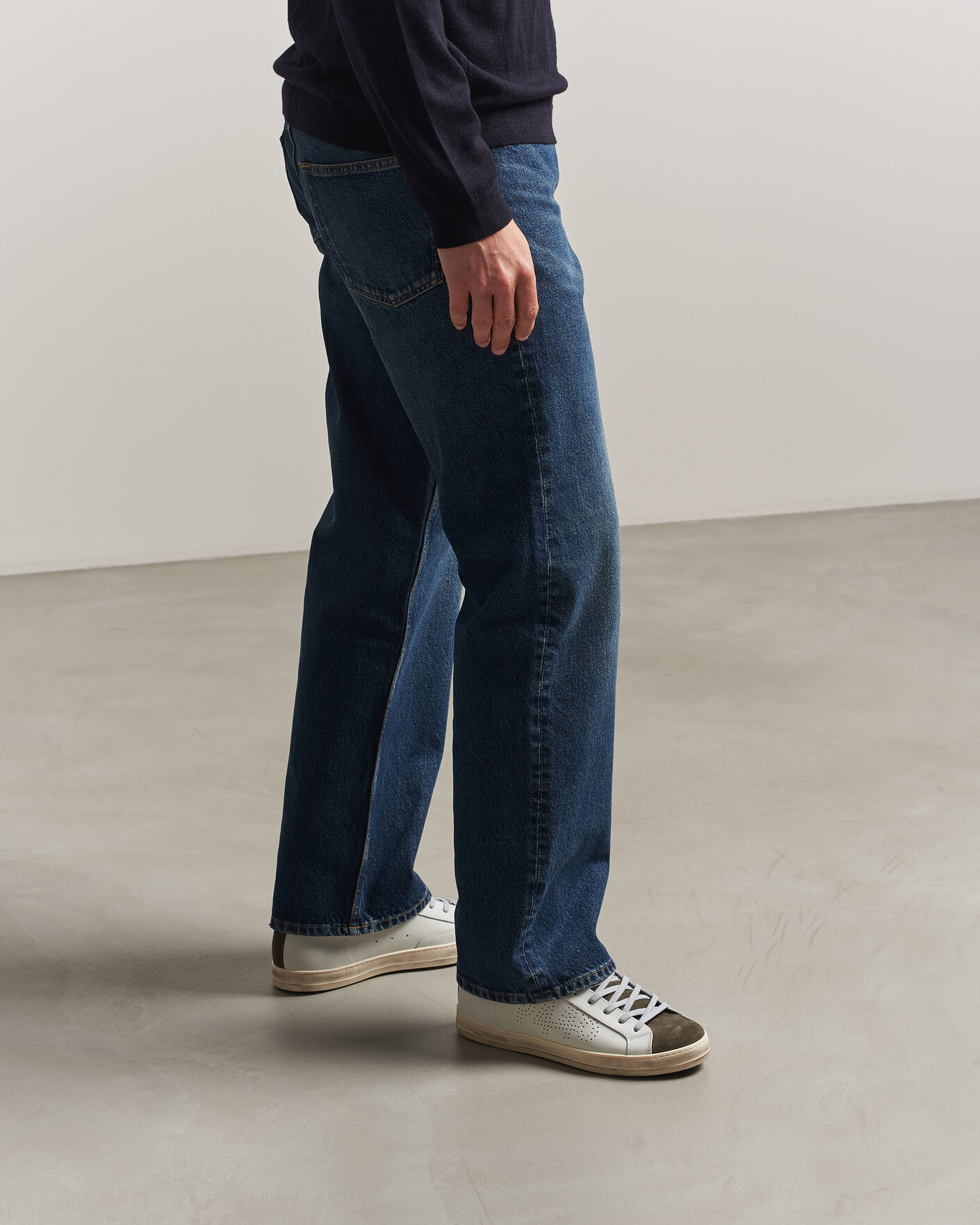 Herr | Sneakers | P448 | John Leather Sneaker White/Olive