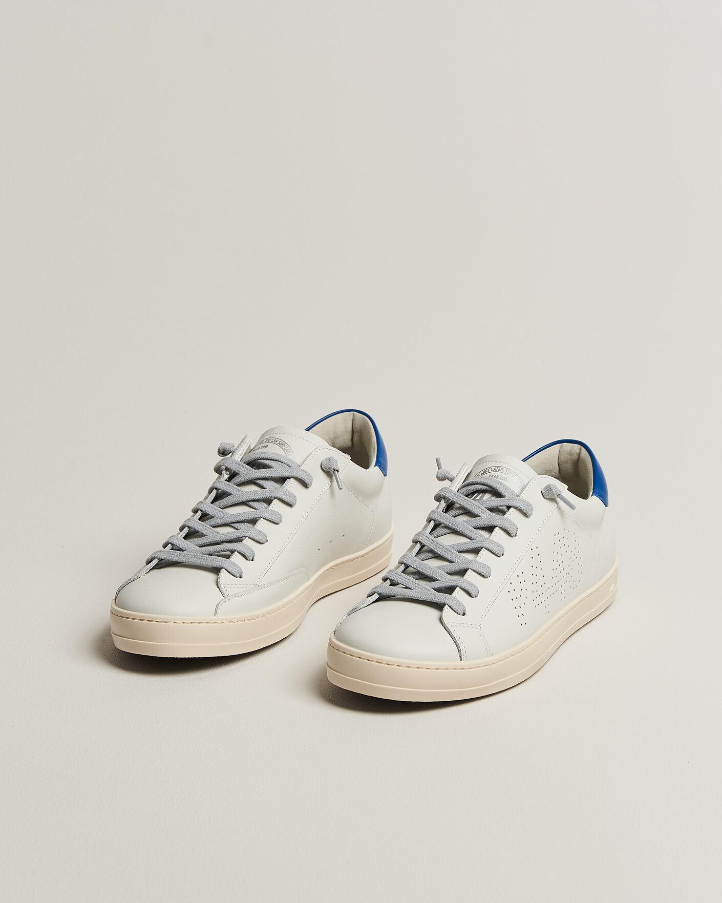 Herr | Sneakers | P448 | John Leather Sneaker White/Blue