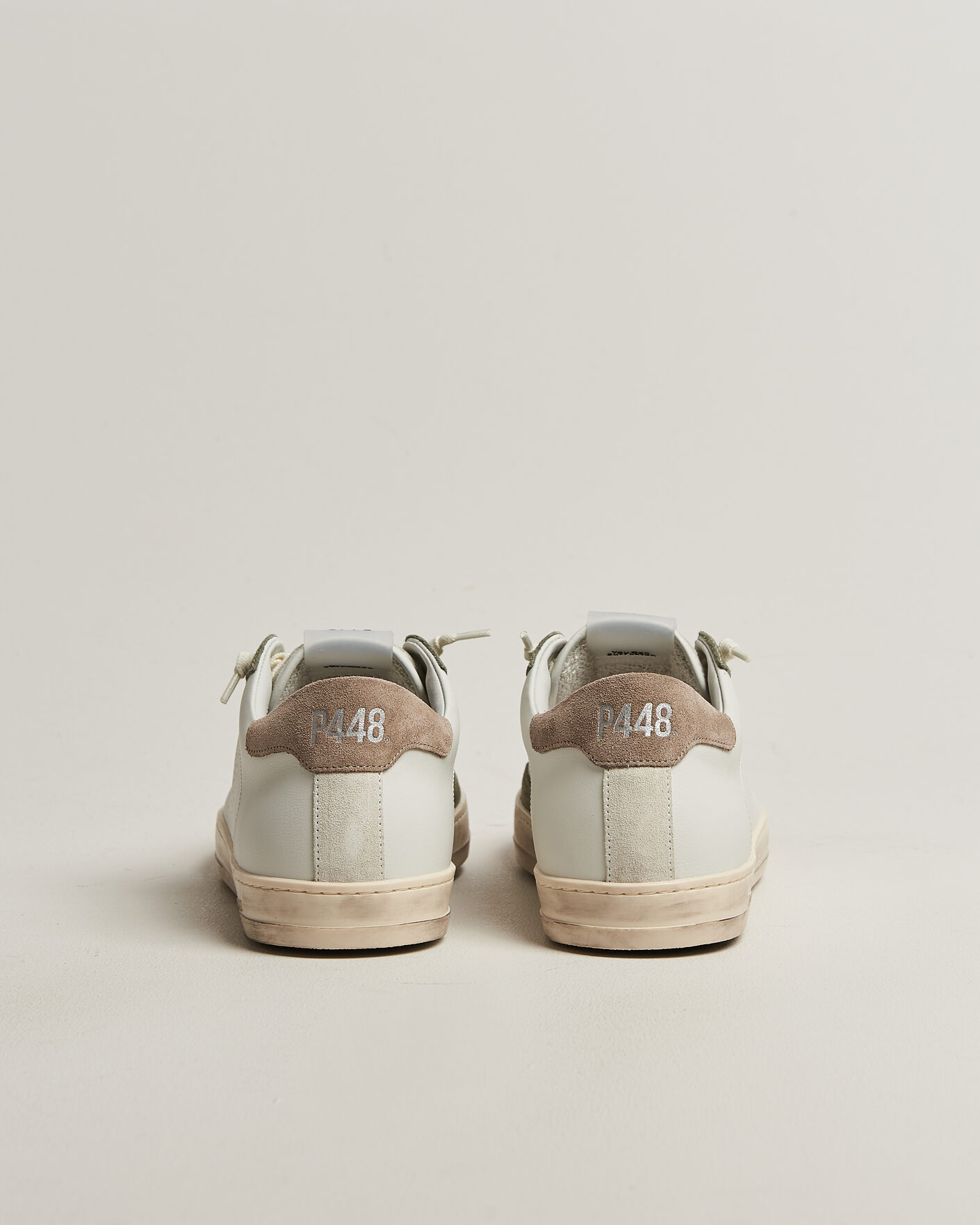 Herr | Sneakers | P448 | John Leather/Suede Sneaker White/Olive/Grey