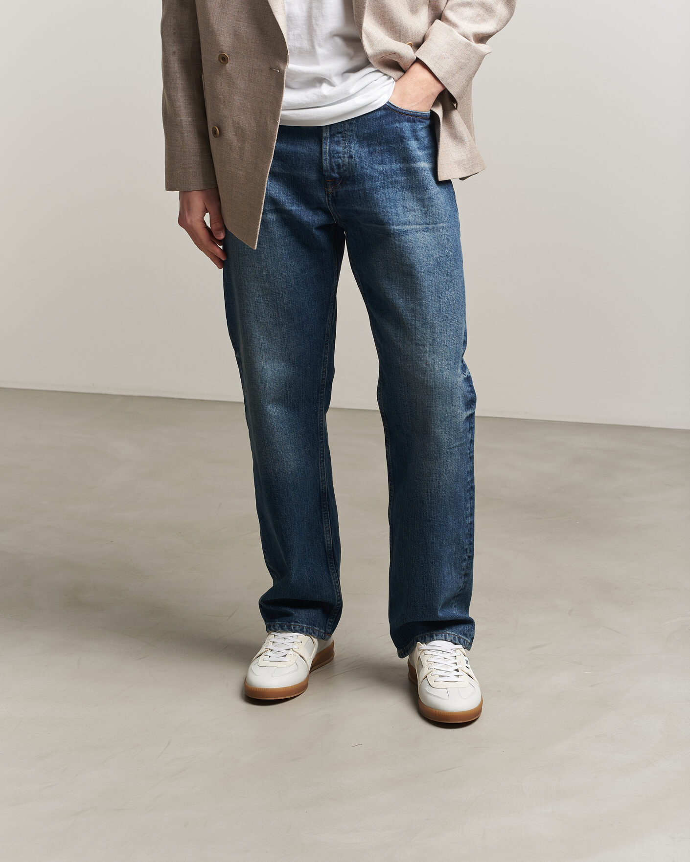 Herr | Sneakers | P448 | Monza Leather/Suede Sneaker White