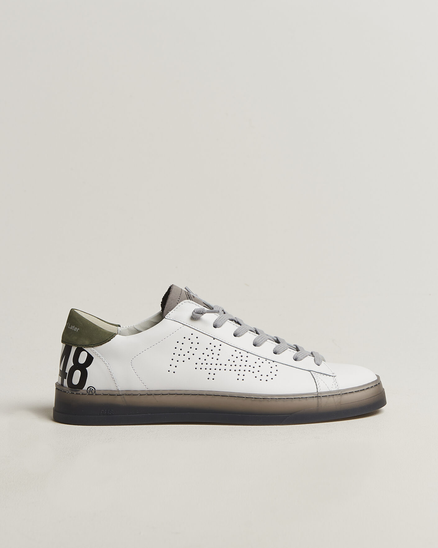 Herr | Sneakers | P448 | Jack Leather Sneaker White/Grey