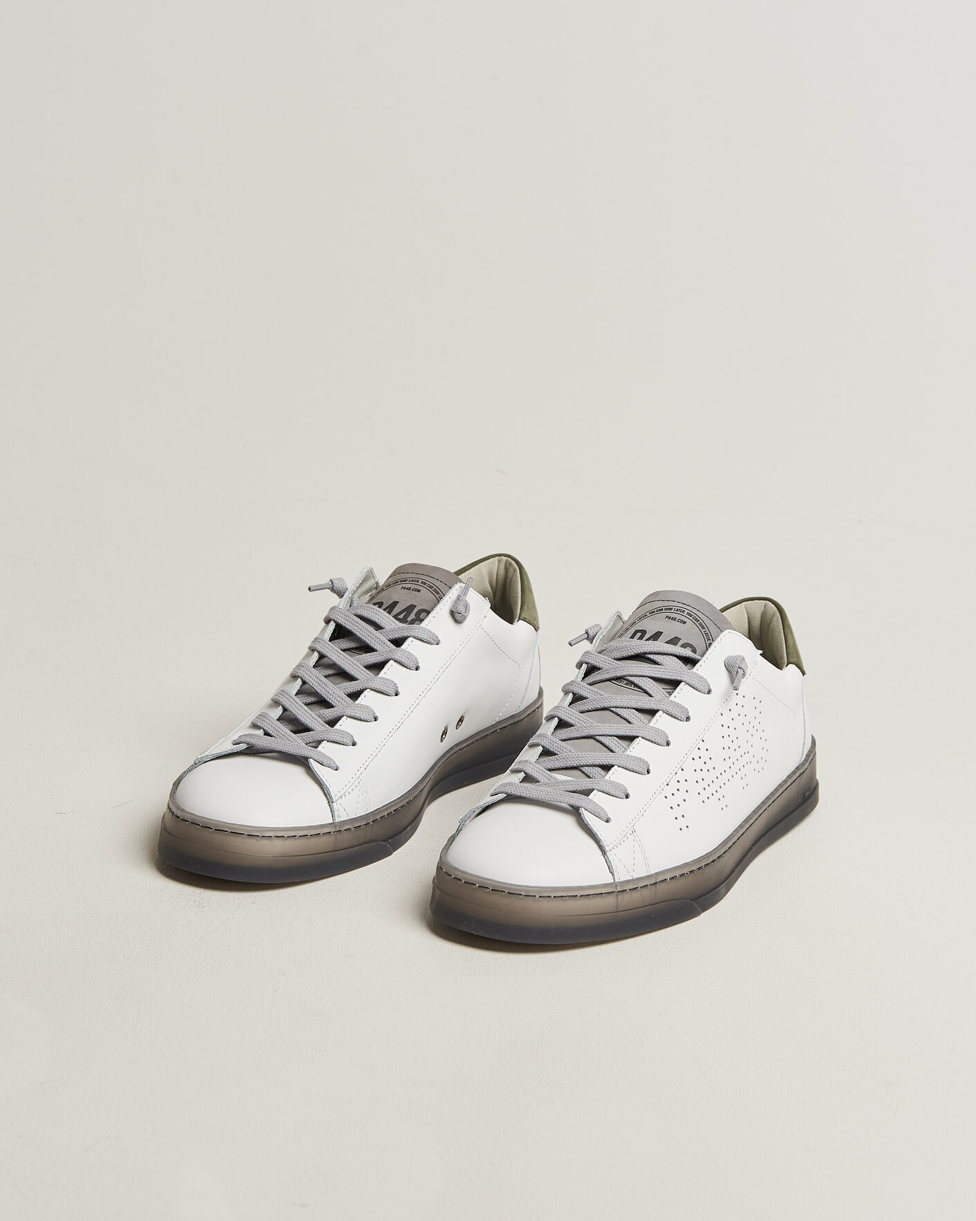 Herr | Sneakers | P448 | Jack Leather Sneaker White/Grey