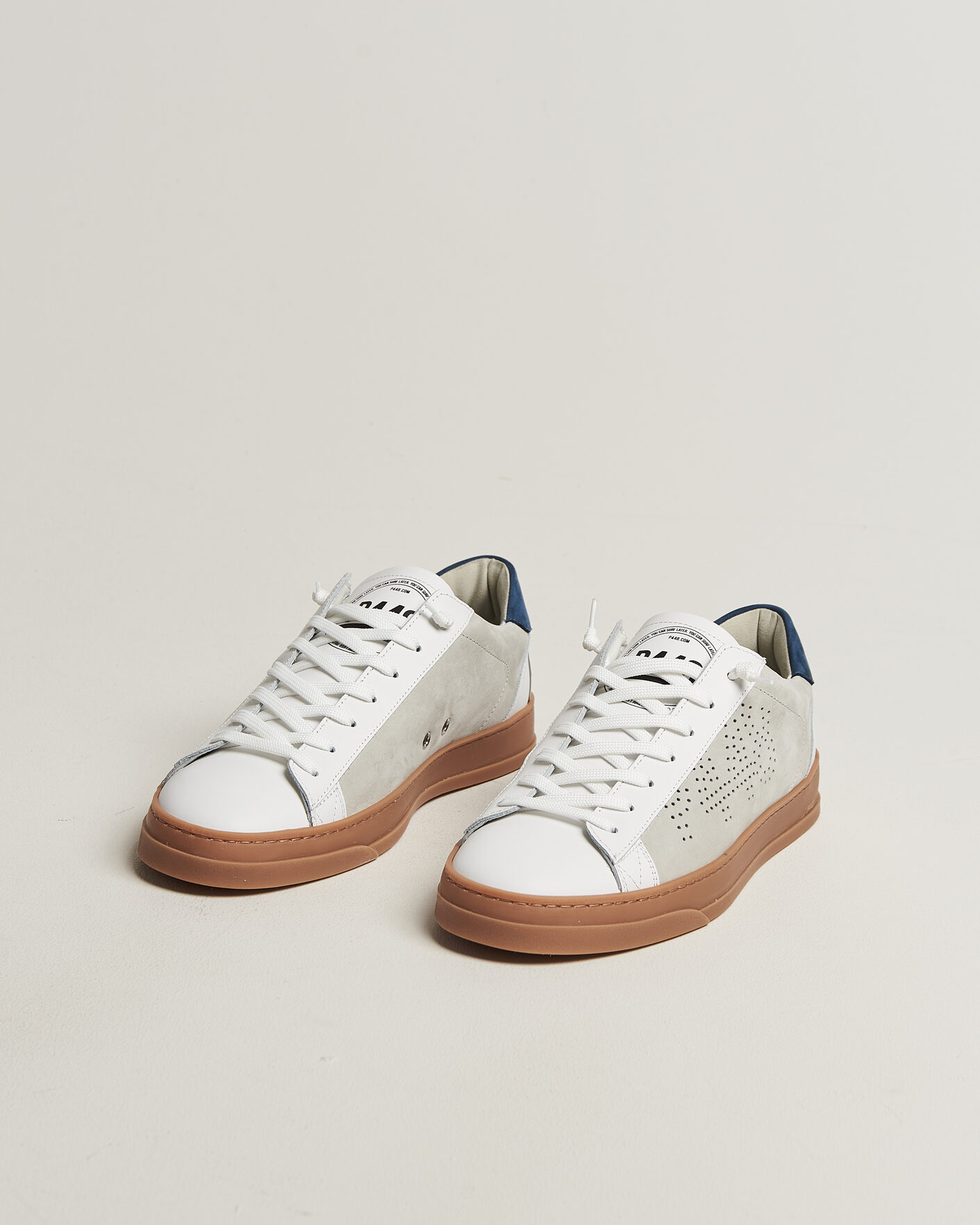 Herr | Sneakers | P448 | Jack Leather Sneaker White/Navy