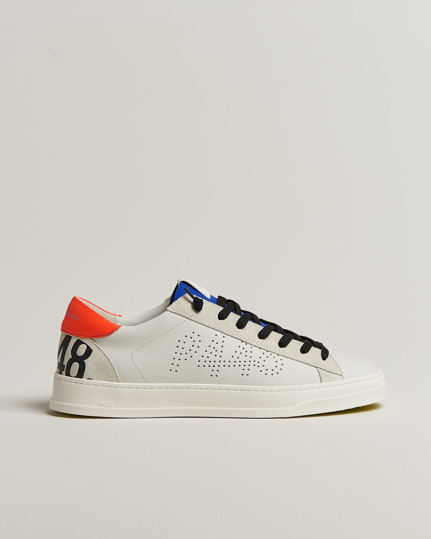 Herr | Sneakers | P448 | Jack Leather Sneaker Grey/Orange