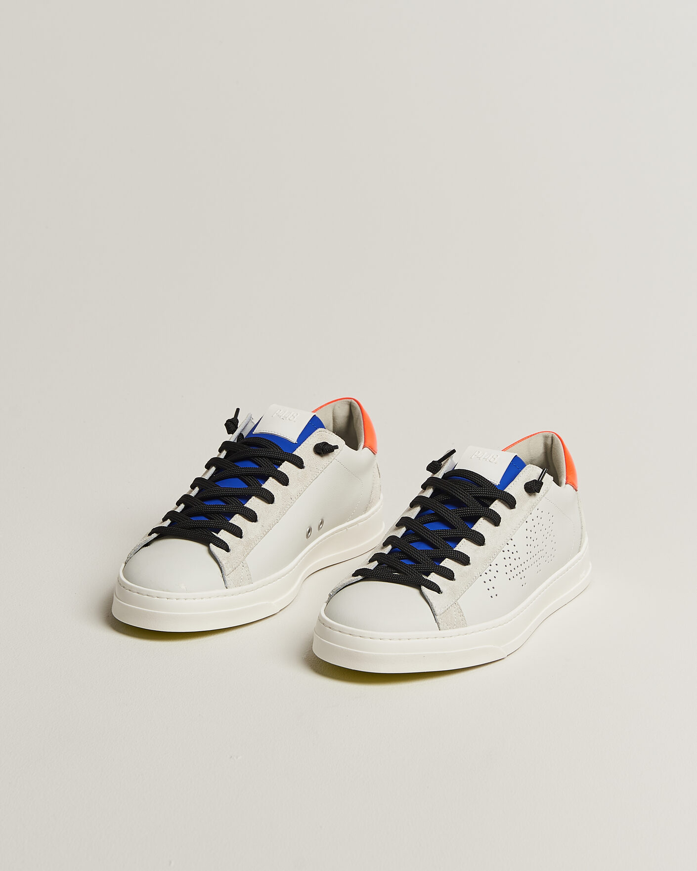 Herr | Sneakers | P448 | Jack Leather Sneaker Grey/Orange