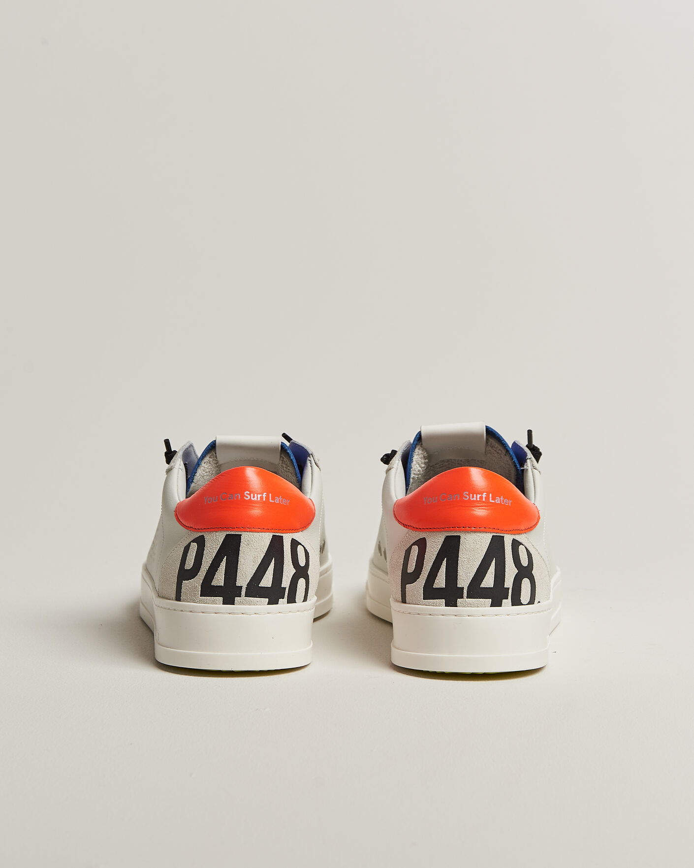 Herr | Sneakers | P448 | Jack Leather Sneaker Grey/Orange