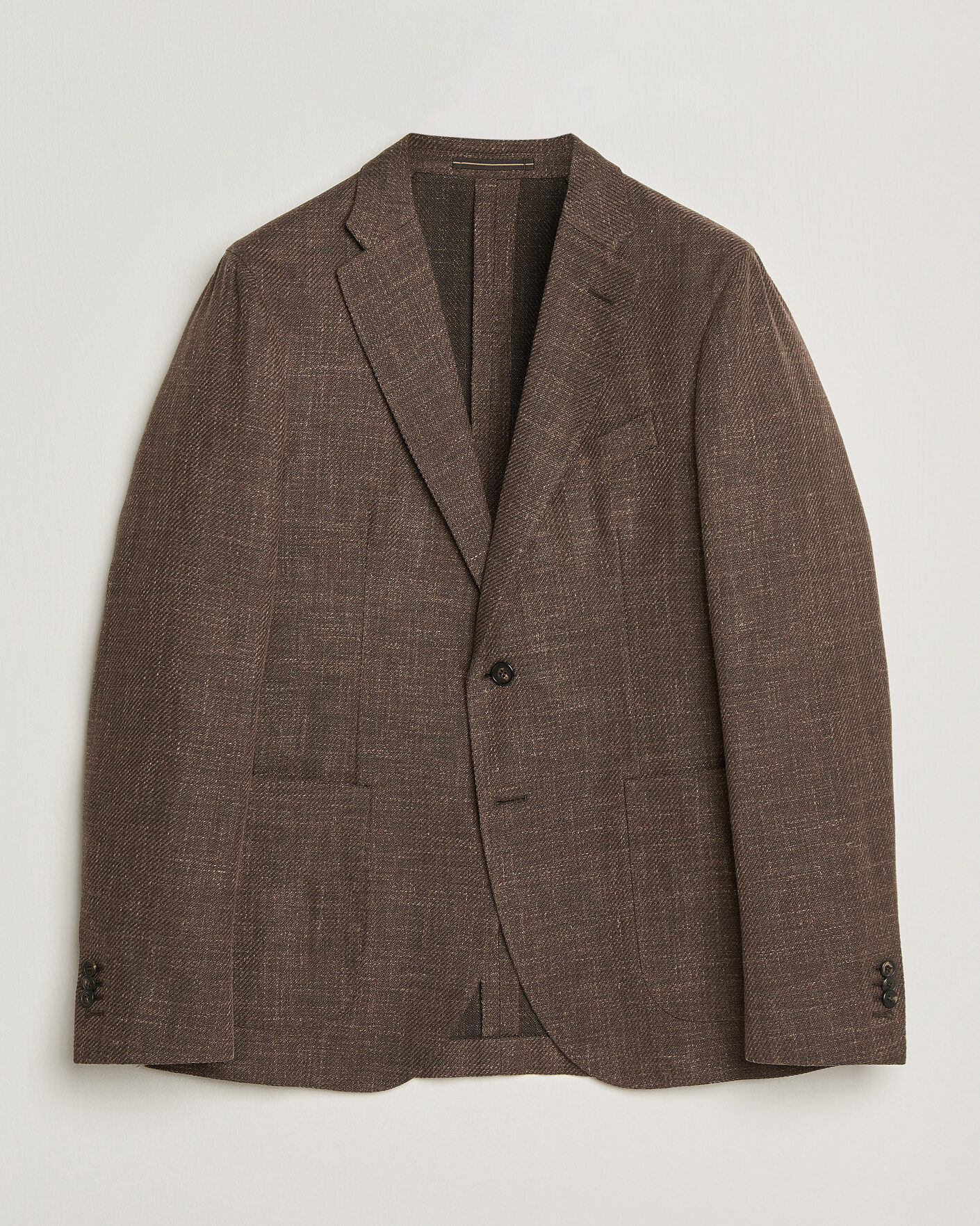 Herr | Kavajer | Incotex | Structured Cotton Blazer Dark Brown