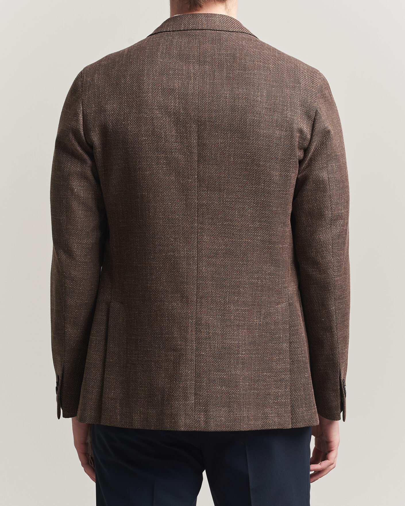 Herr | Kavajer | Incotex | Structured Cotton Blazer Dark Brown