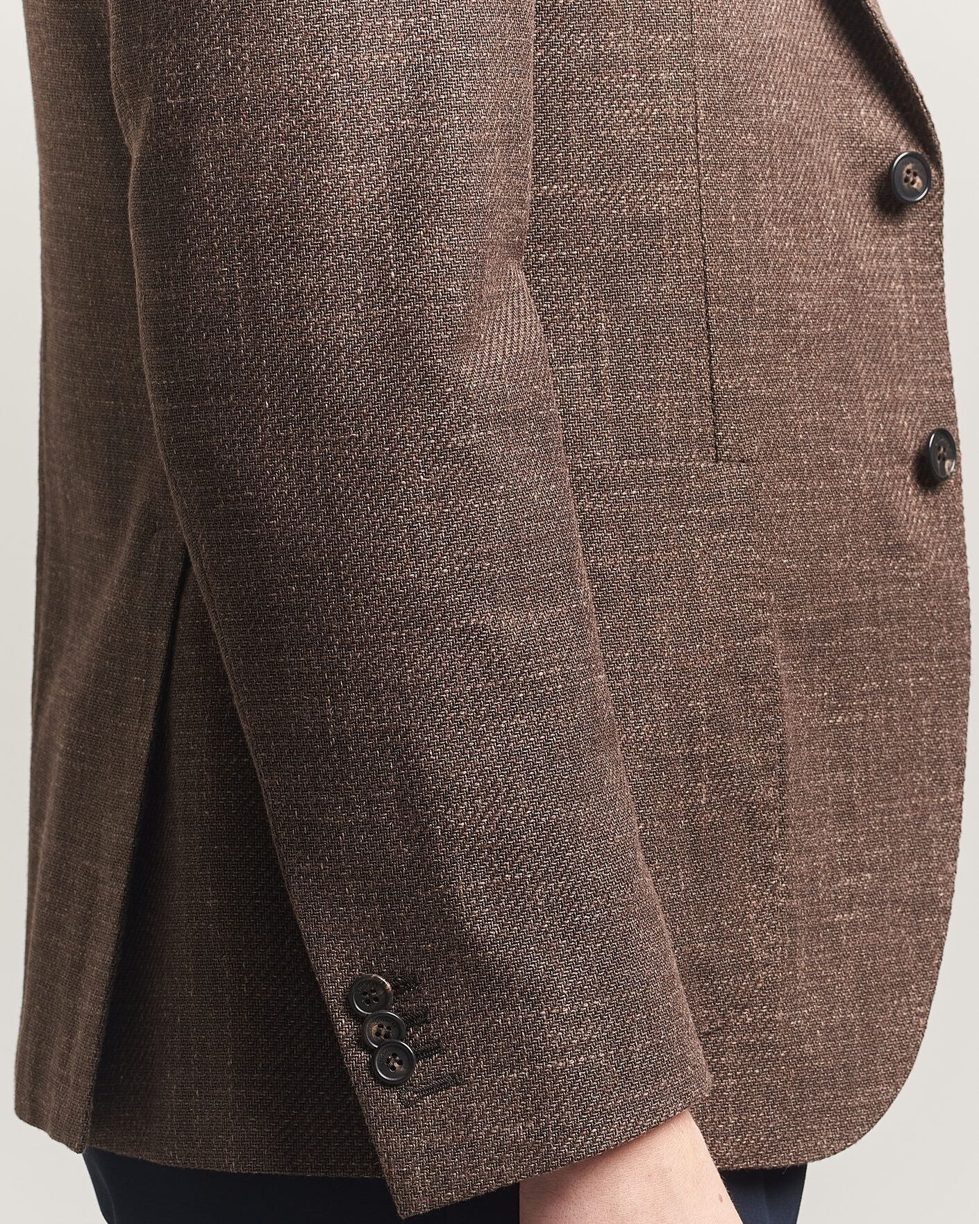 Herr | Kavajer | Incotex | Structured Cotton Blazer Dark Brown