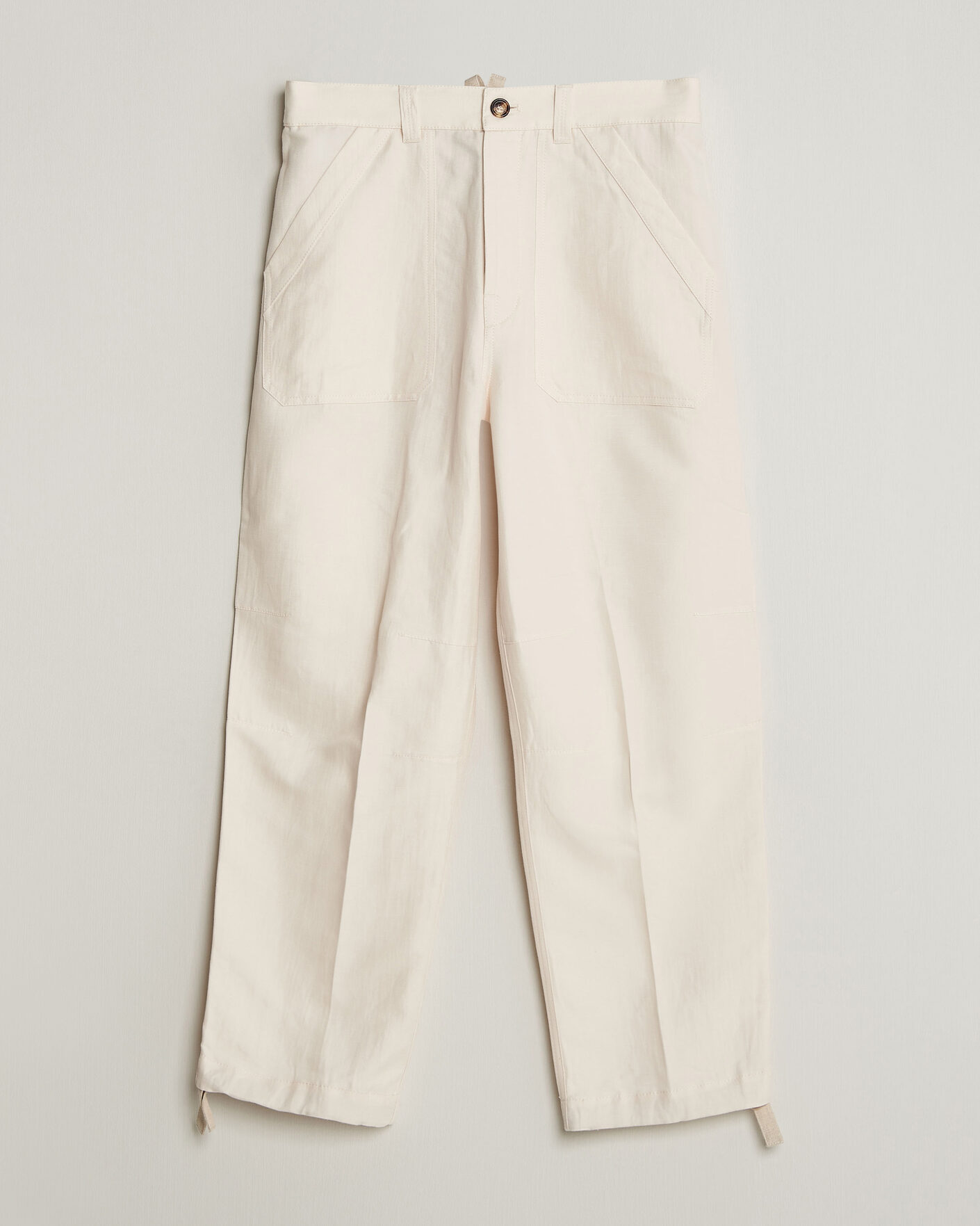 Herr | Byxor | Brunello Cucinelli | Linen Casual Pants Off White