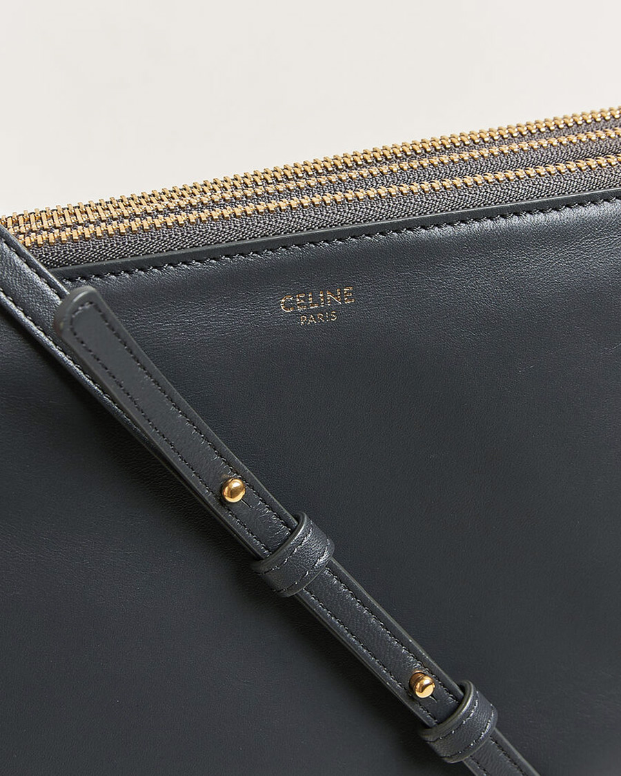 Herr | Pre-Owned & Vintage Bags | Celine Pre-Owned | Trio Bag Small Leather Grey