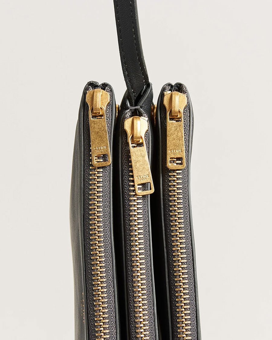 Herr | Pre-Owned & Vintage Bags | Celine Pre-Owned | Trio Bag Small Leather Grey