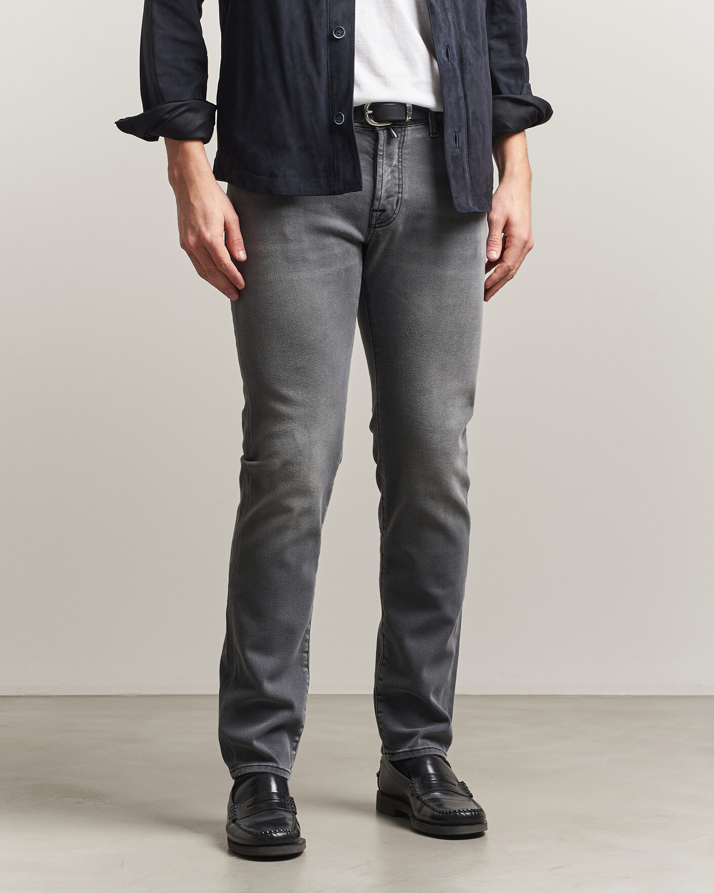 Herr | Byxor | Jacob Cohën | Nick Slim Fit Power Stretch Jeans Light Black Wash