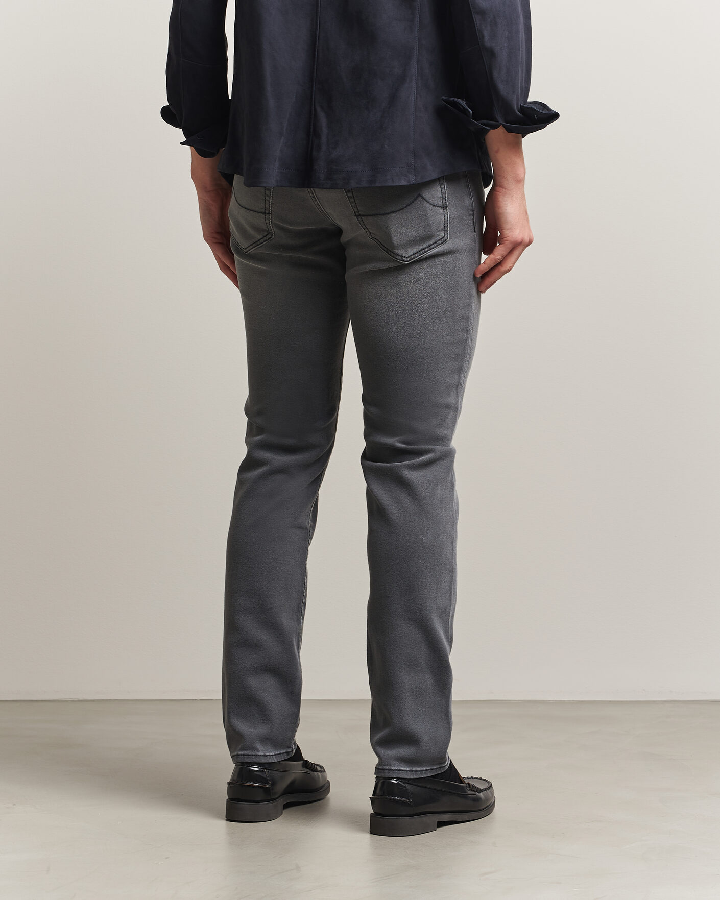 Herr | Byxor | Jacob Cohën | Nick Slim Fit Power Stretch Jeans Light Black Wash