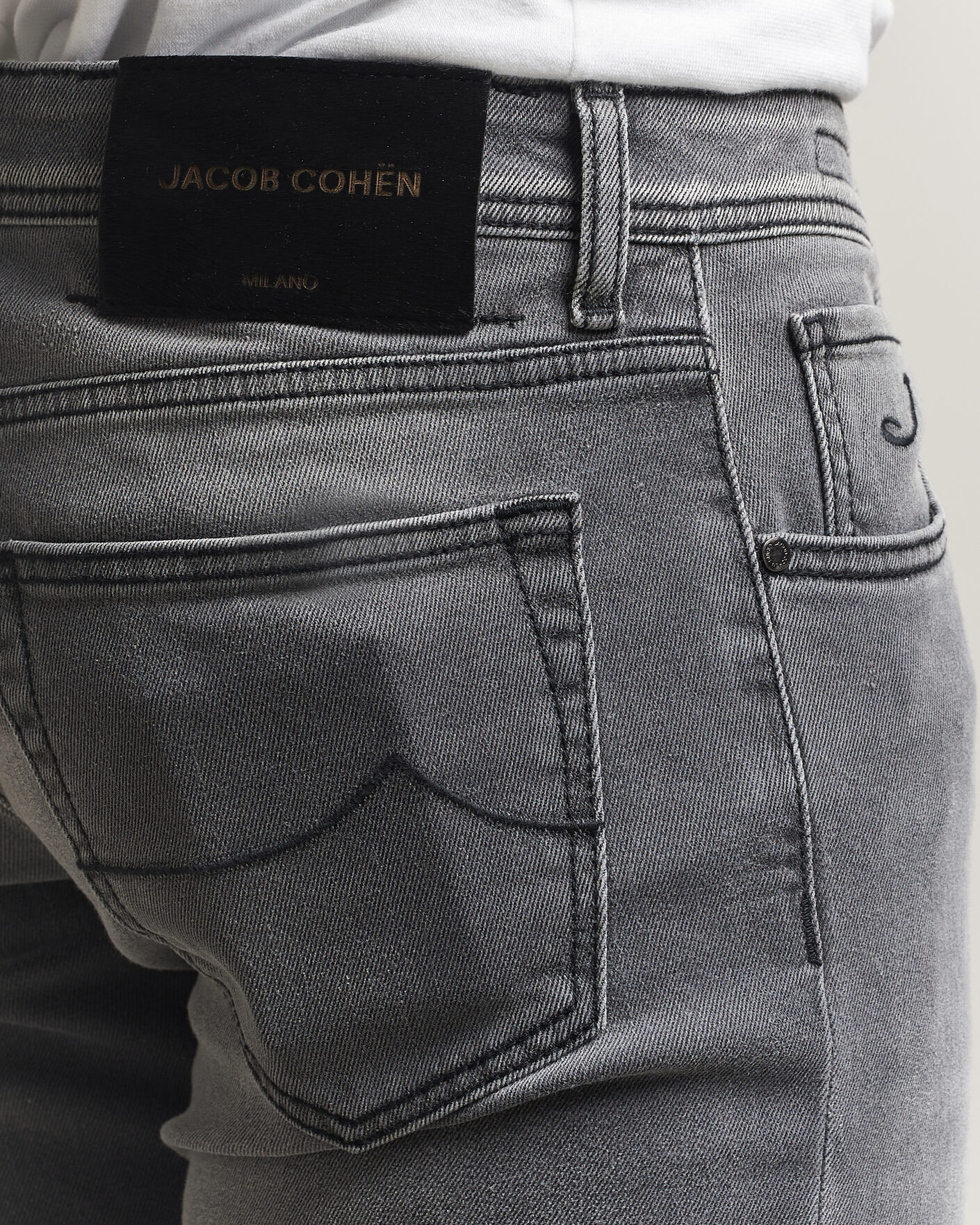 Herr | Byxor | Jacob Cohën | Nick Slim Fit Power Stretch Jeans Light Black Wash