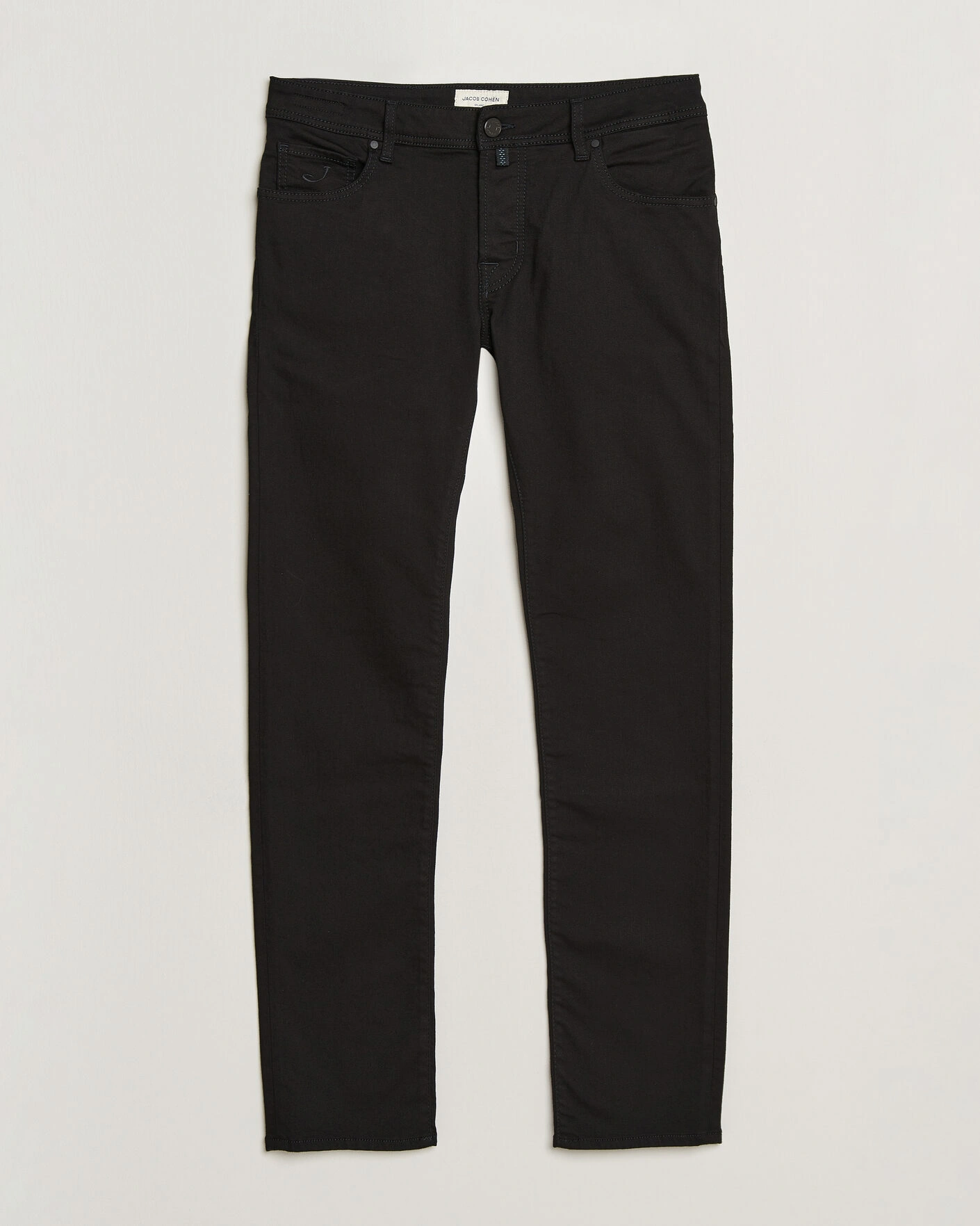 Herr | Byxor | Jacob Cohën | Nick Slim Fit Stretch Stay Black Jeans Rinse Wash