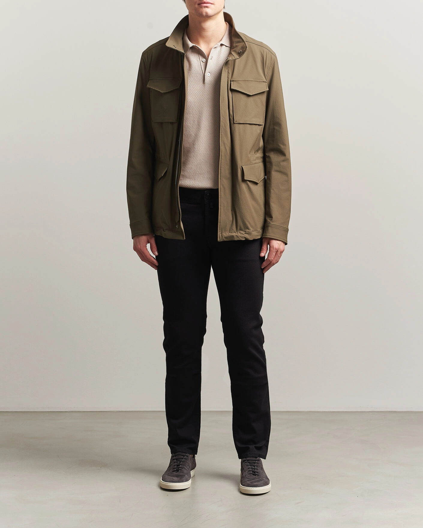 Herr | Byxor | Jacob Cohën | Nick Slim Fit Stretch Stay Black Jeans Rinse Wash