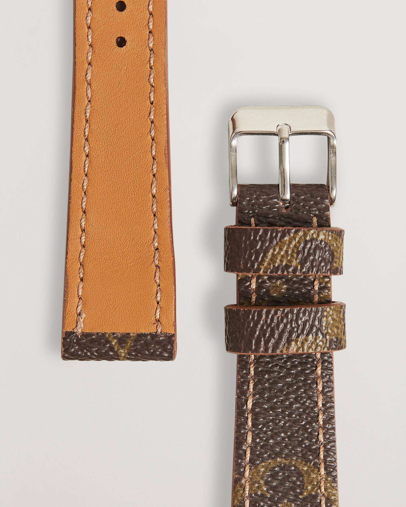 Herr | Klockarmband | Care with Carl | Watch Strap Remade Louis Vuitton 20/16 mm Monogram