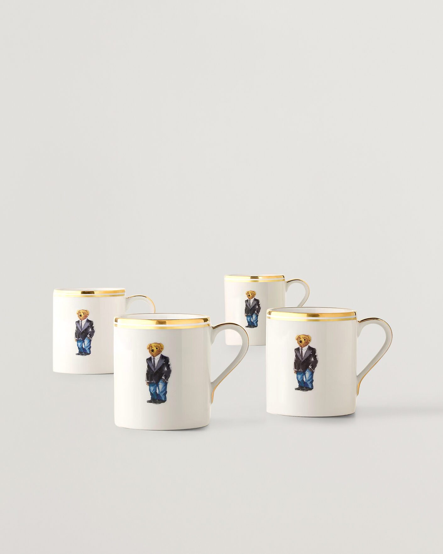 Herr | Till hemmet | Ralph Lauren Home | Wilshire Tuxedo Bear Mug Set White/Gold