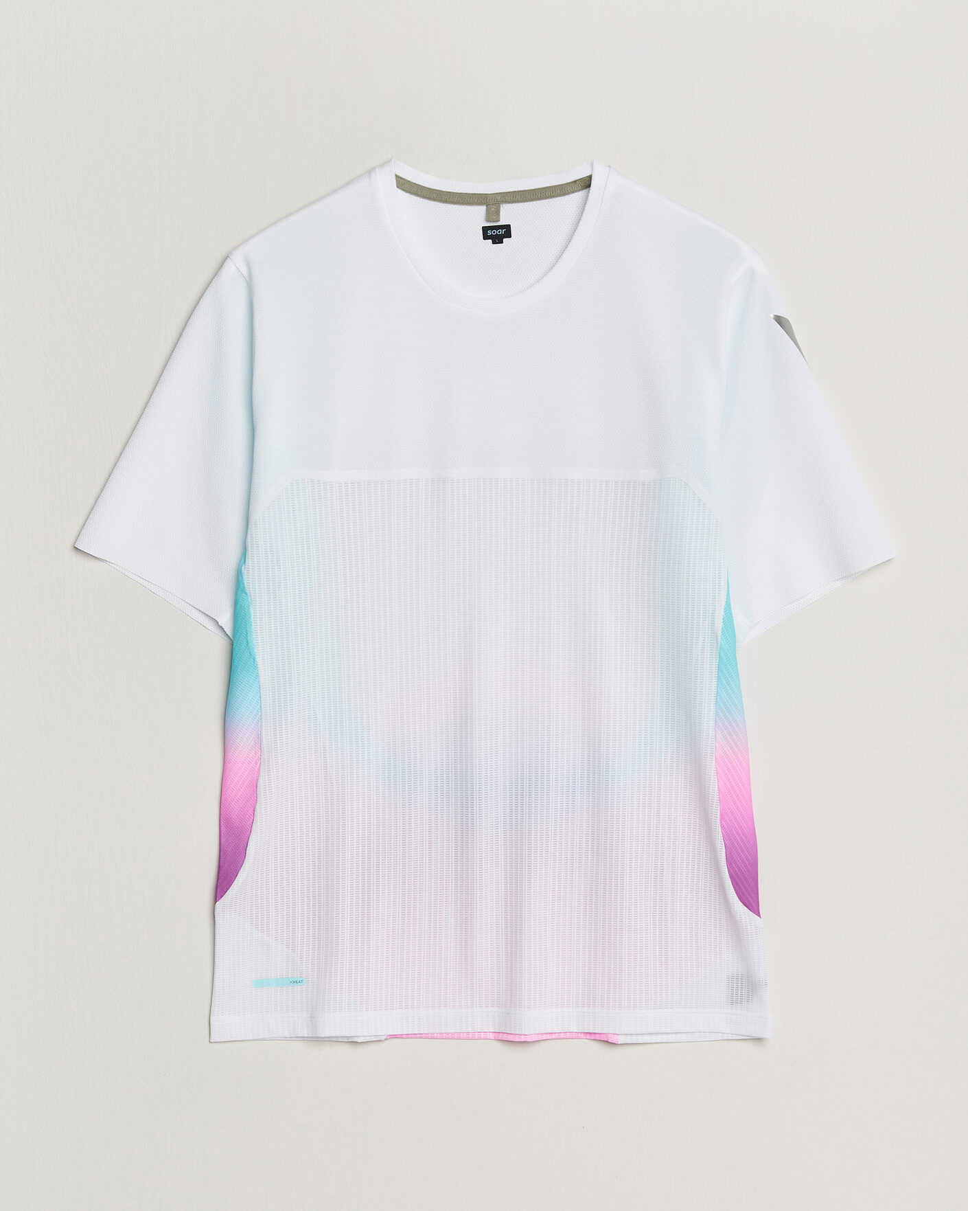 Herr | T-Shirts | SOAR Running | Hot Weather Tee White/Blue