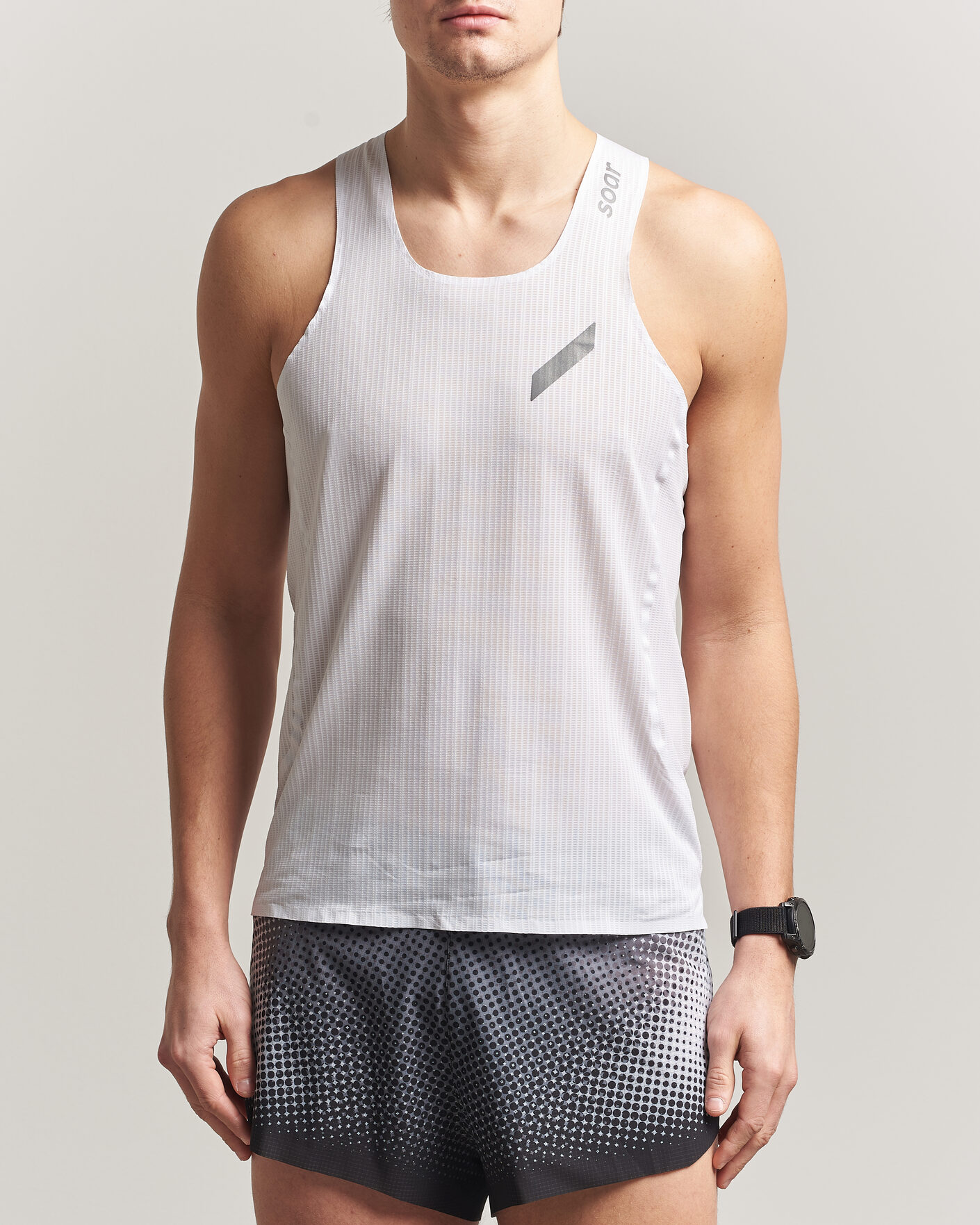 Herr | T-Shirts | SOAR Running | Race Vest White