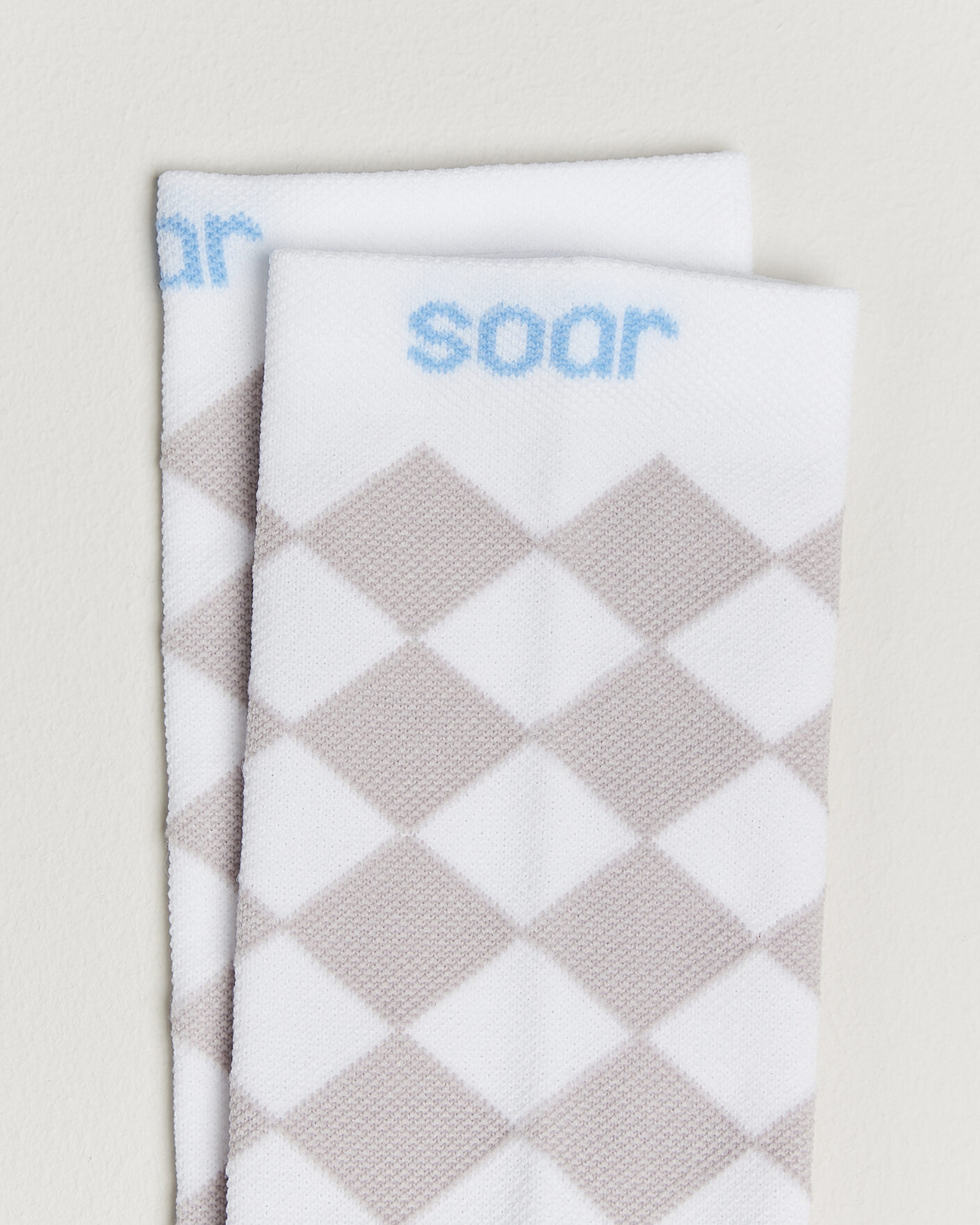 Herr | Underkläder | SOAR Running | Diamond Crew Sock White/Grey