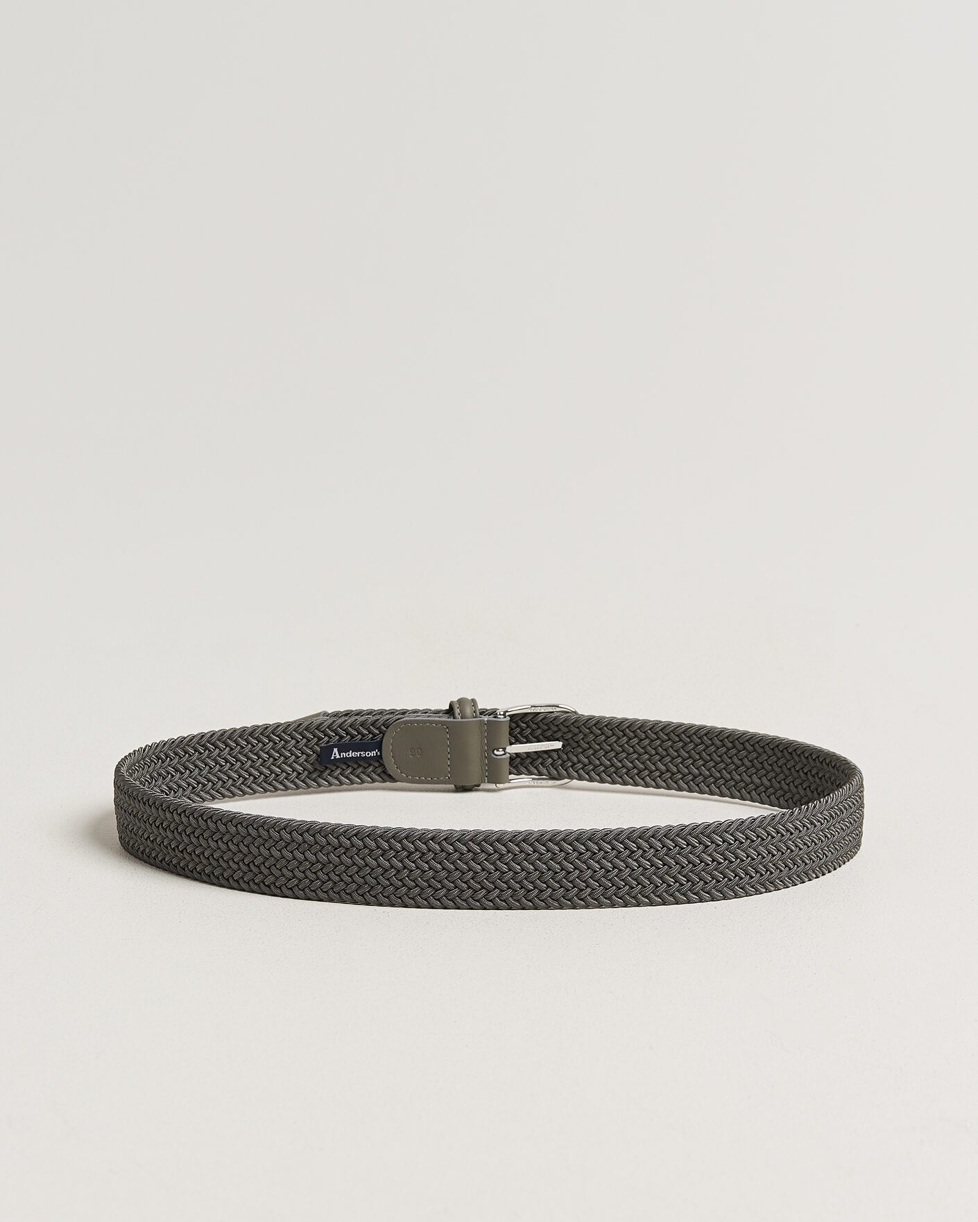 Herr | Bälten | Anderson's | Stretch Woven 3,5cm Belt Grey