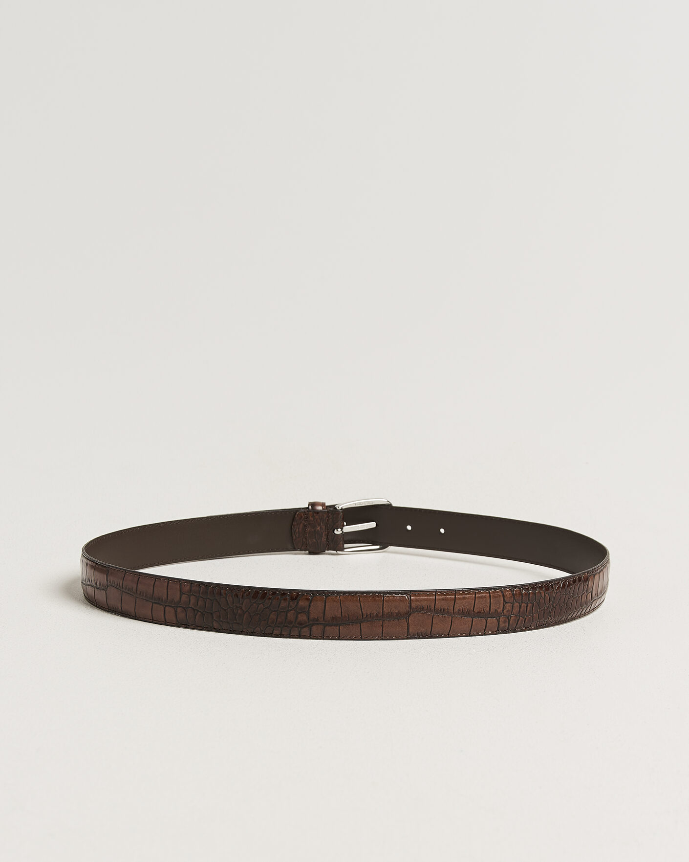 Herr | Bälten | Anderson's | Embossed Western Leather Belt Tan
