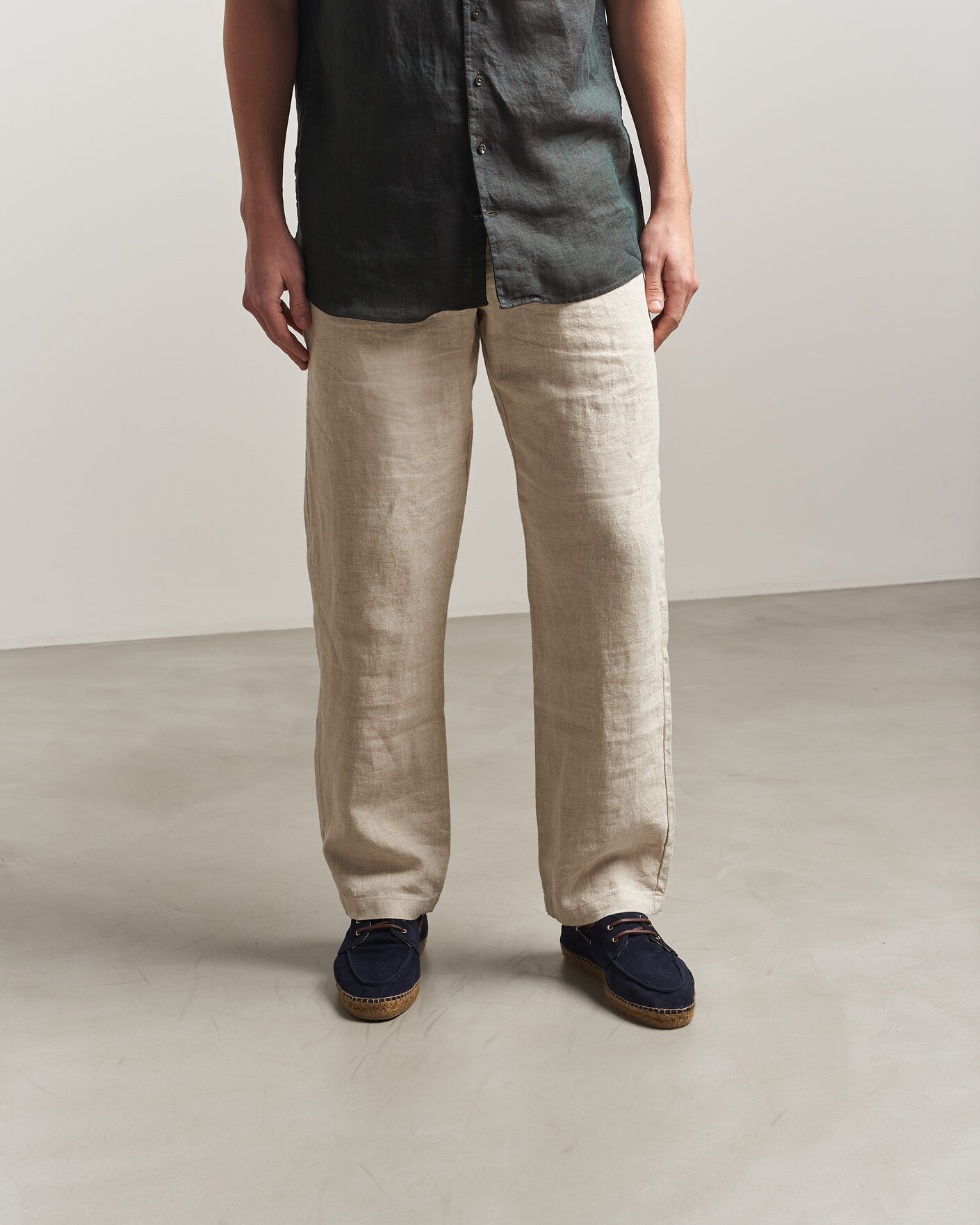 Herr | Espadriller | Castañer | Nemo Casual Suede Boat Shoe Azul Oscuro