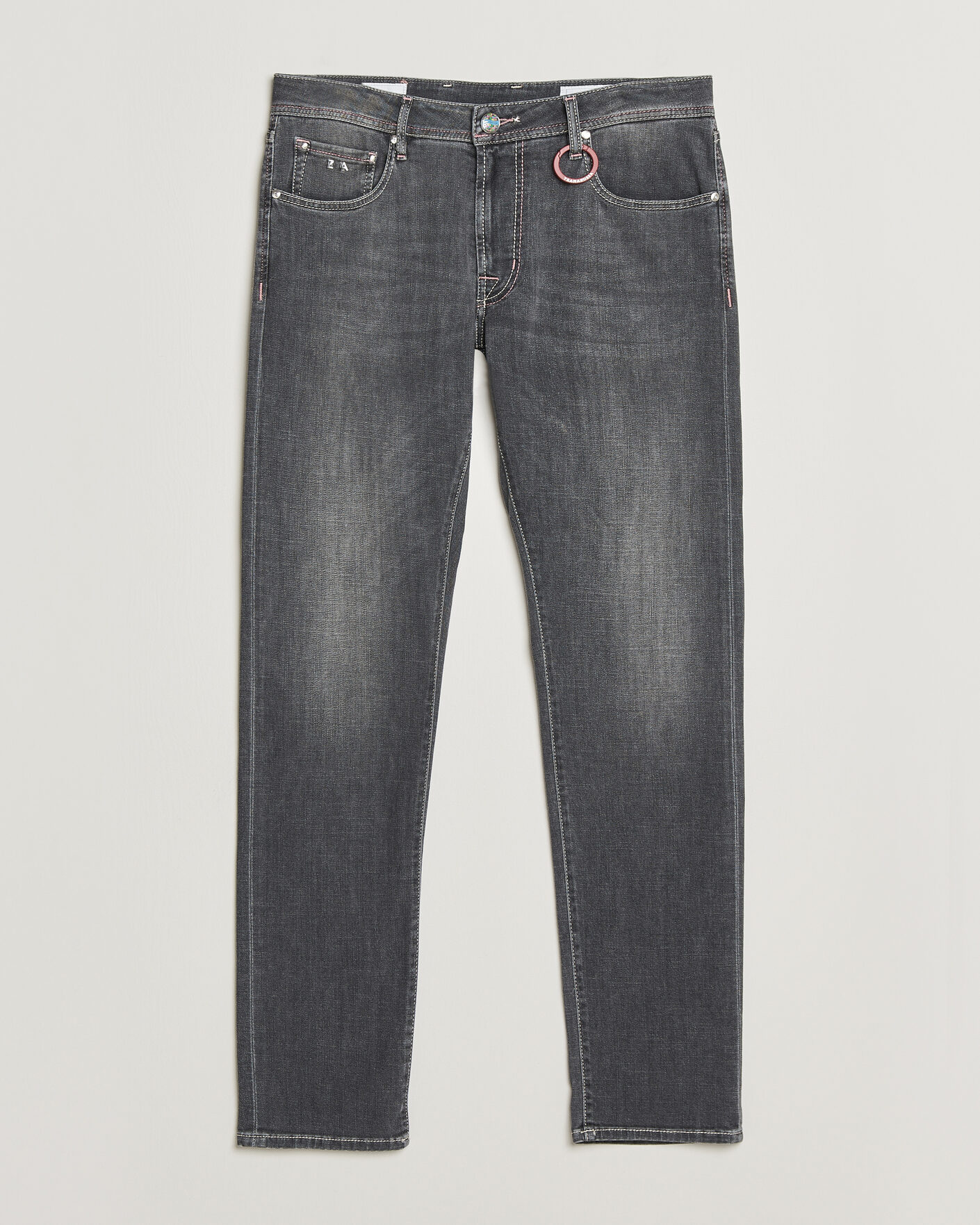 Herr | Jeans | Tramarossa | Michelangelo Contrast Seam Stretch Jeans Dark Grey