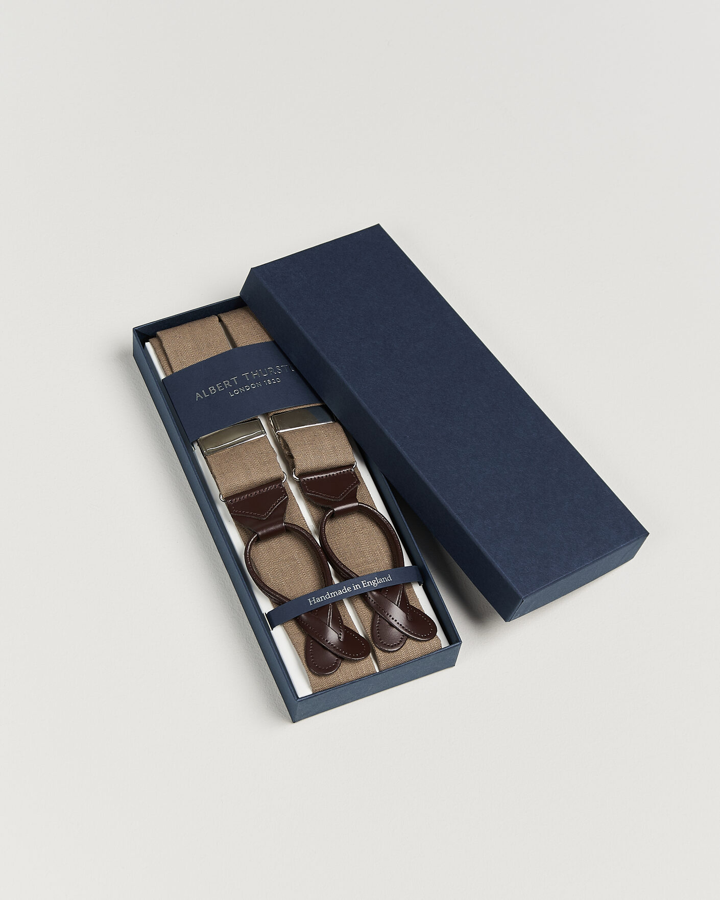 Herr | Hängslen | Albert Thurston | Linen Braces Acorn Brown