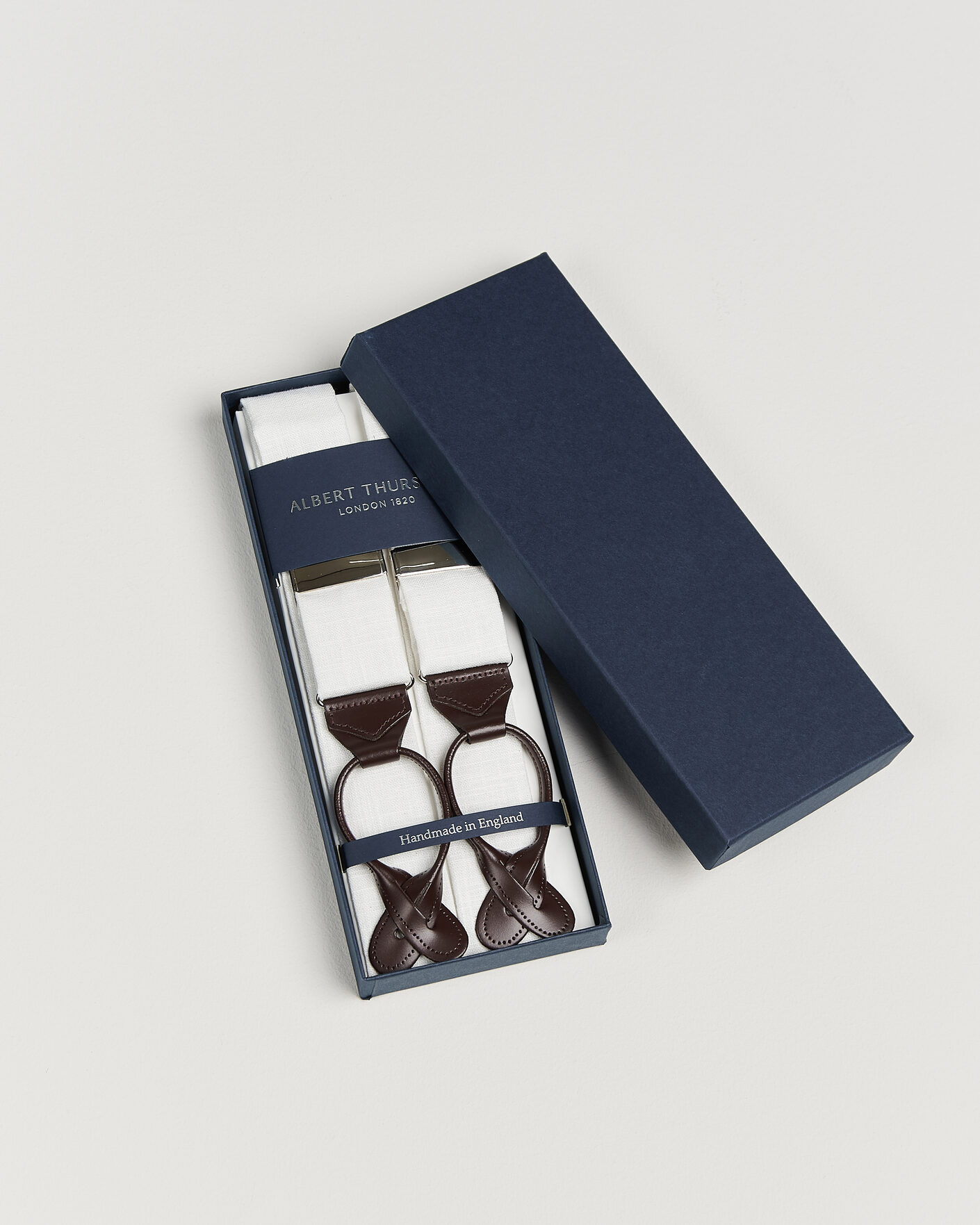 Herr | Hängslen | Albert Thurston | Linen Braces Ivory