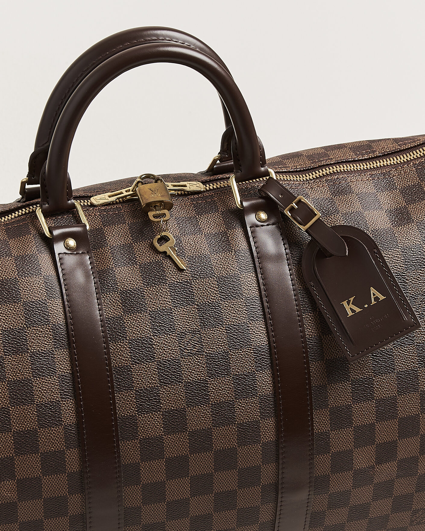 Herr | Pre-Owned & Vintage Bags | Louis Vuitton Pre-Owned | Keepall 50 Damier Ebene