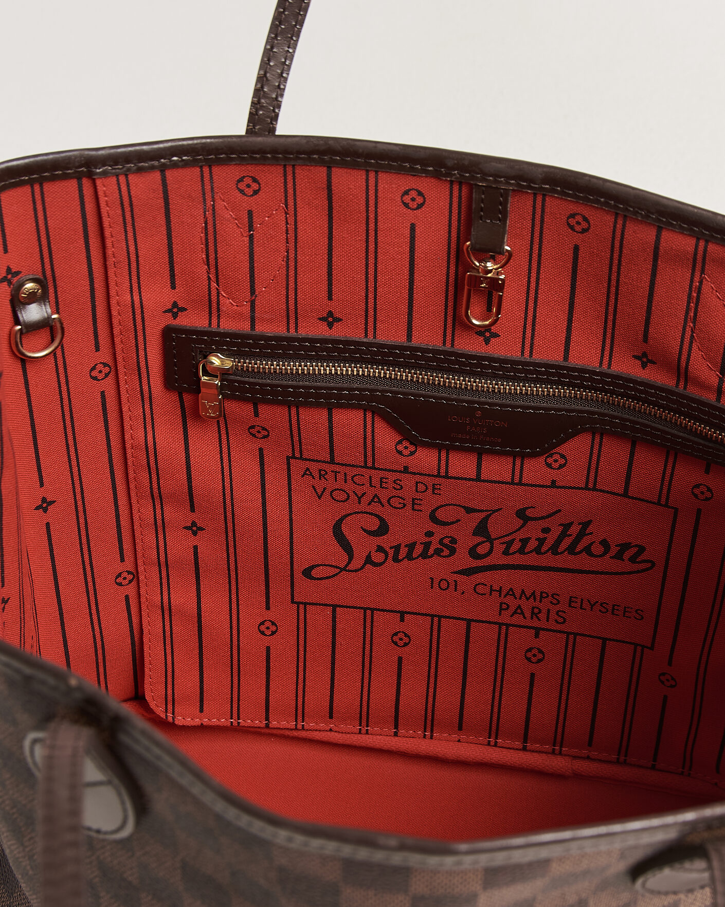 Herr | Pre-Owned & Vintage Bags | Louis Vuitton Pre-Owned | Neverfull MM Damier Ebene