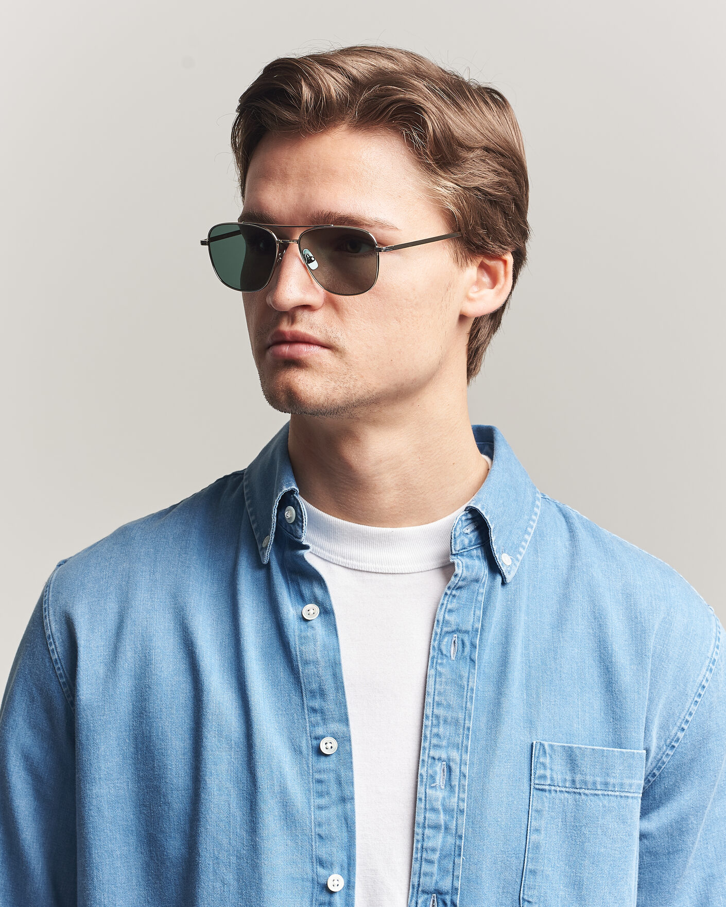 Herr | Solglasögon | Garrett Leight | El Capitan Sunglasses Silver