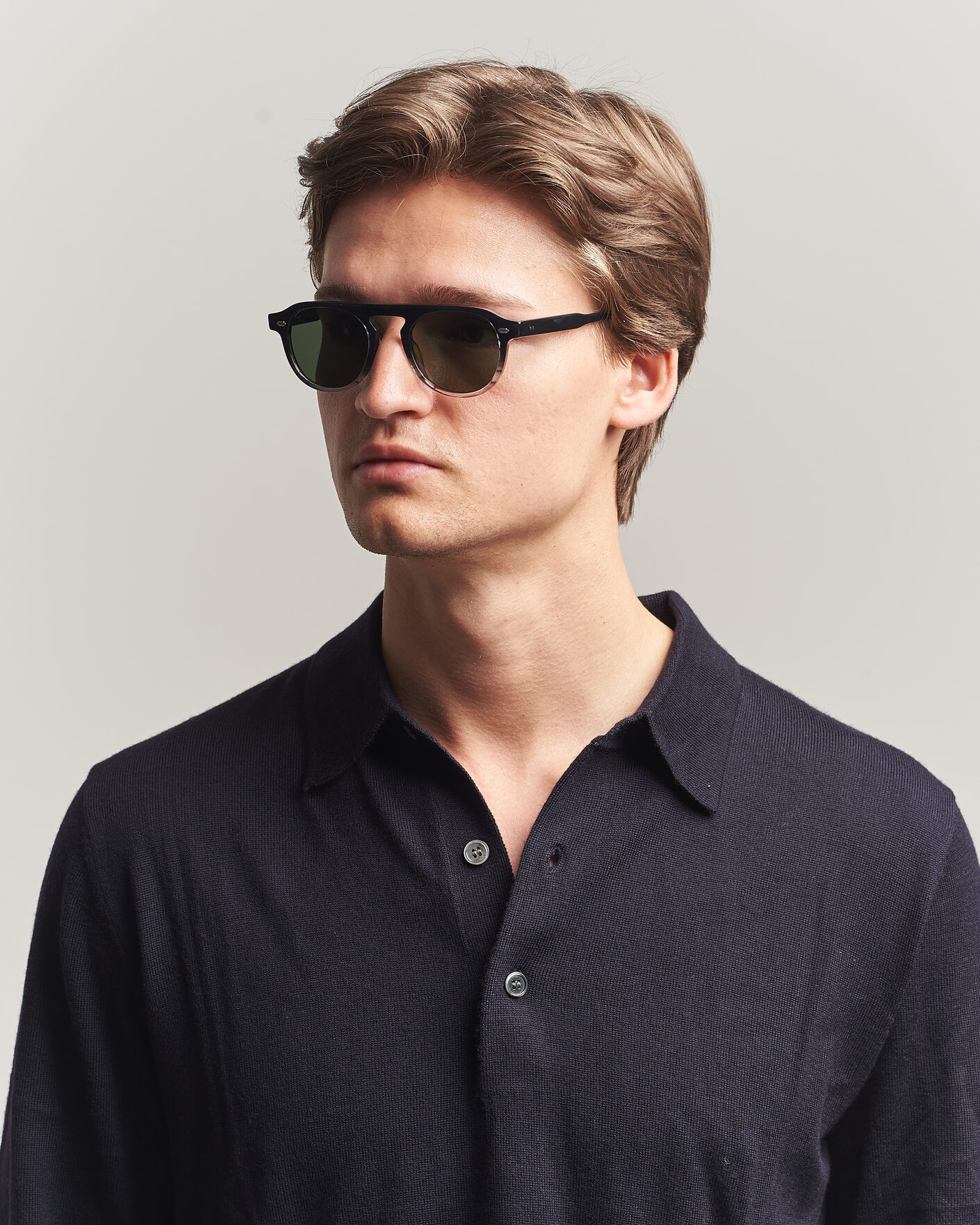 Herr | Solglasögon | Garrett Leight | Harding Sunglasses Grey Quartz
