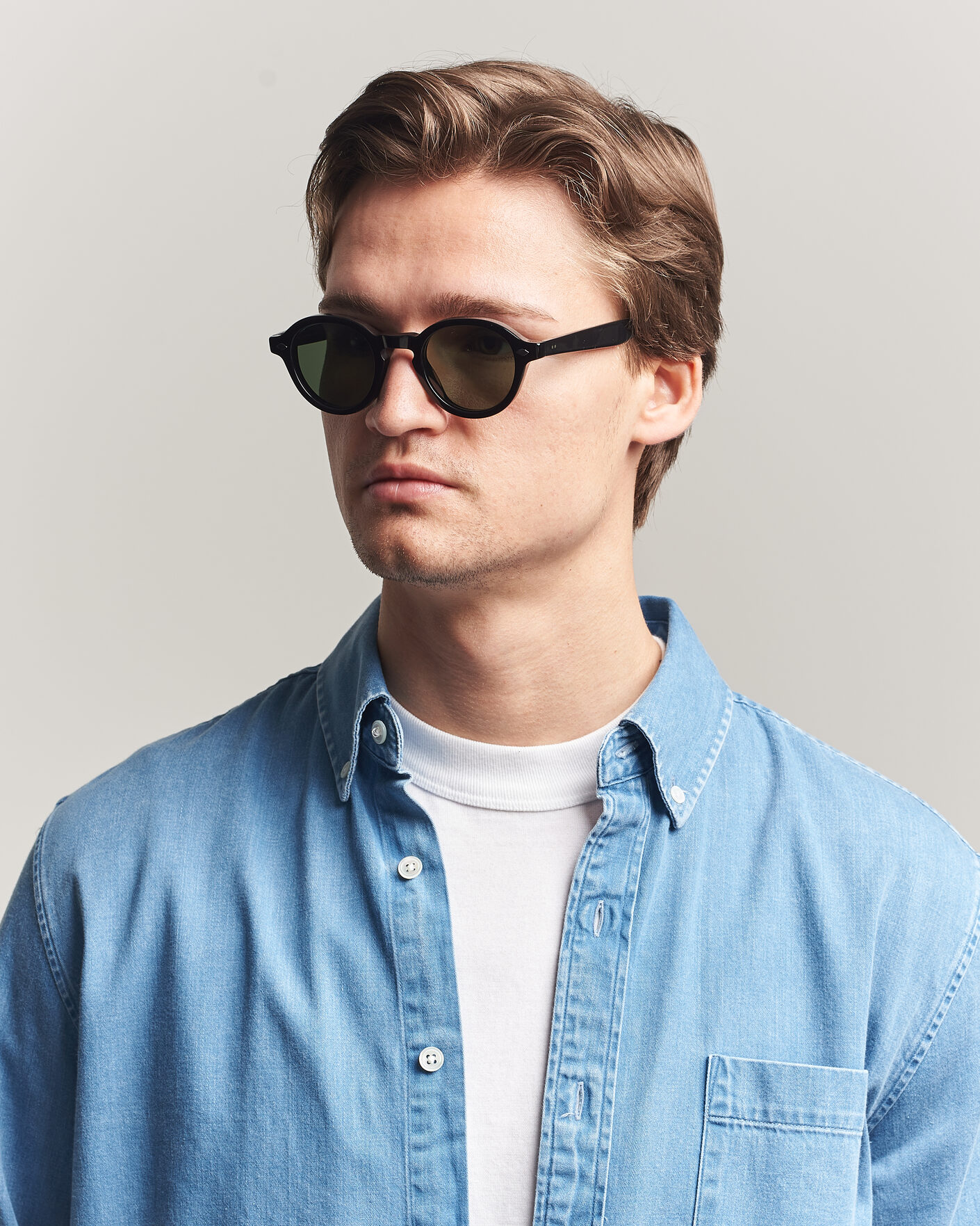 Herr | Solglasögon | Garrett Leight | Flipper Sunglasses Black