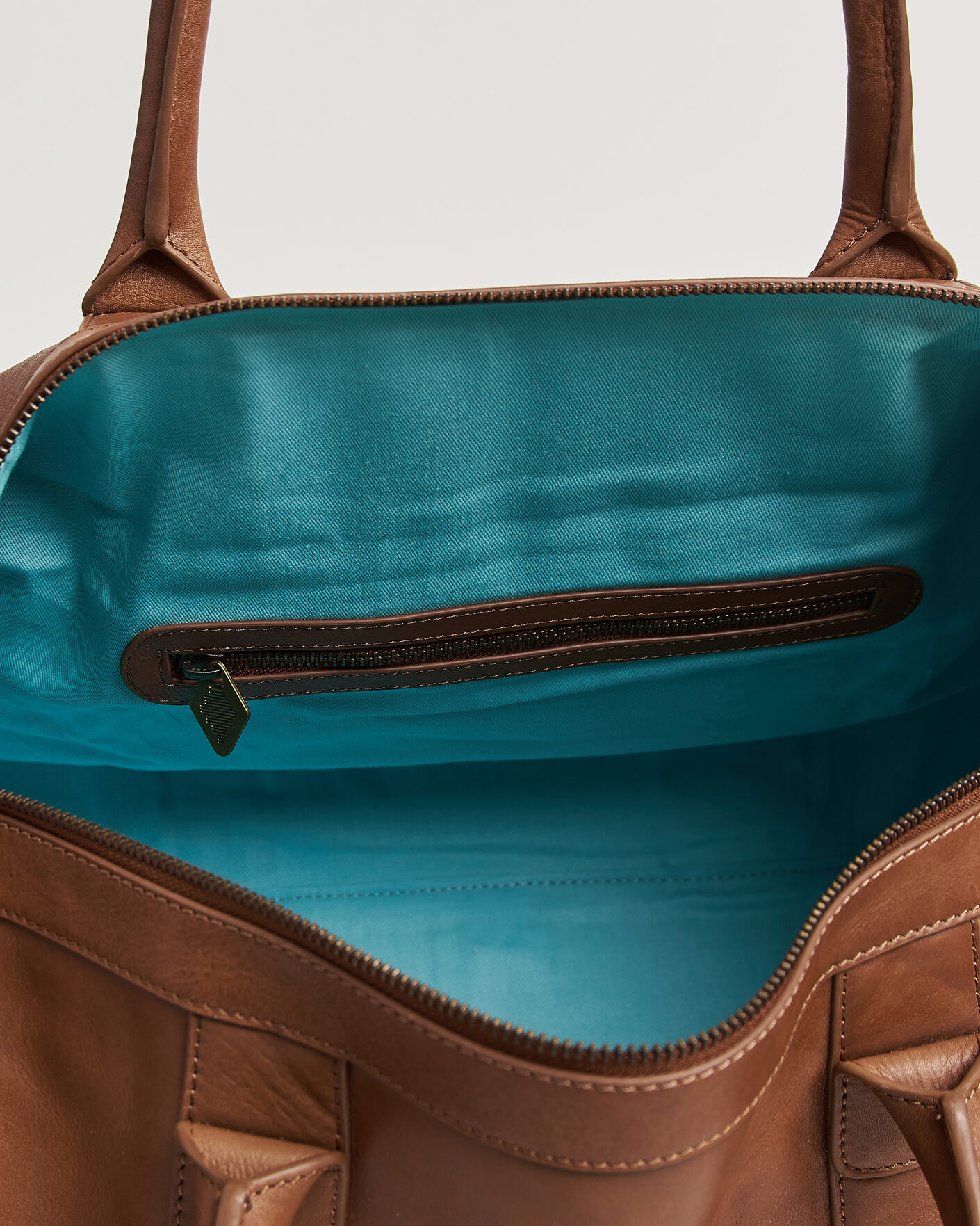 Herr | Väskor | Pampeano | Varon Small Leather Weekend Bag Tan