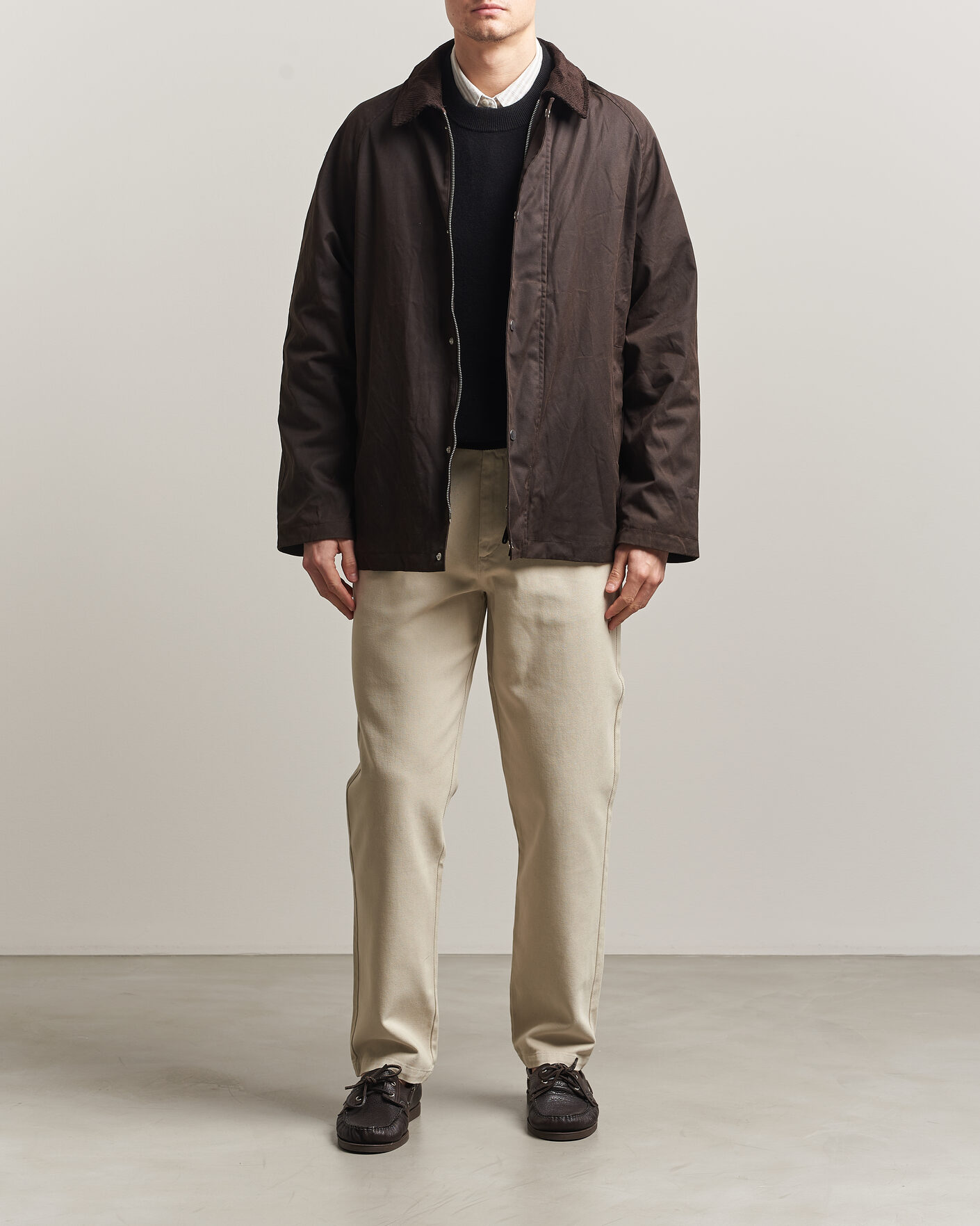 Herr | Jackor | A Day's March | Limestone Waxed Jacket Dark Brown