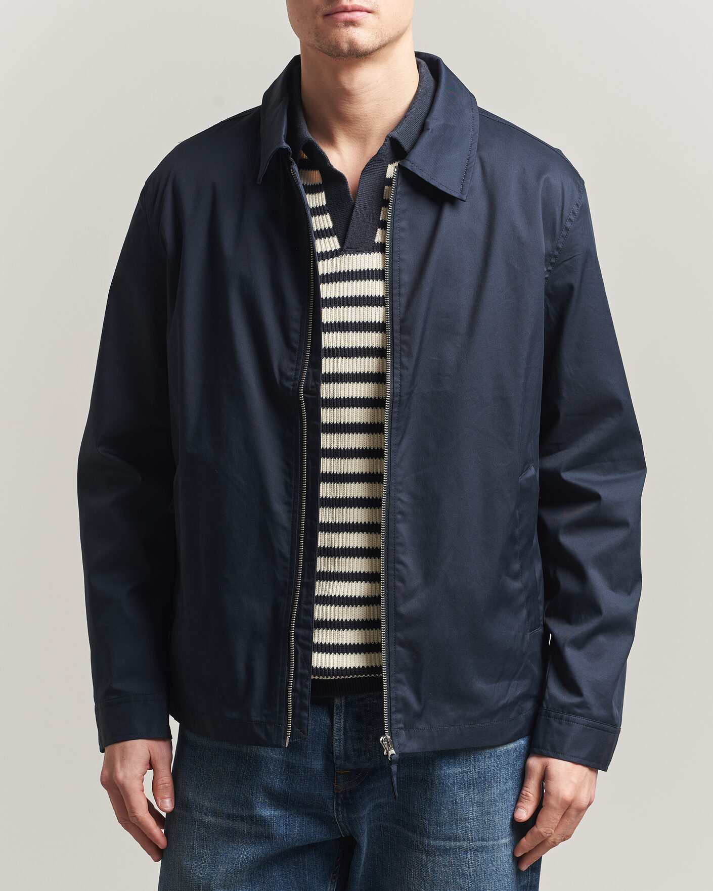 Herr | Jackor | A Day's March | Garland Cotton Jacket Navy
