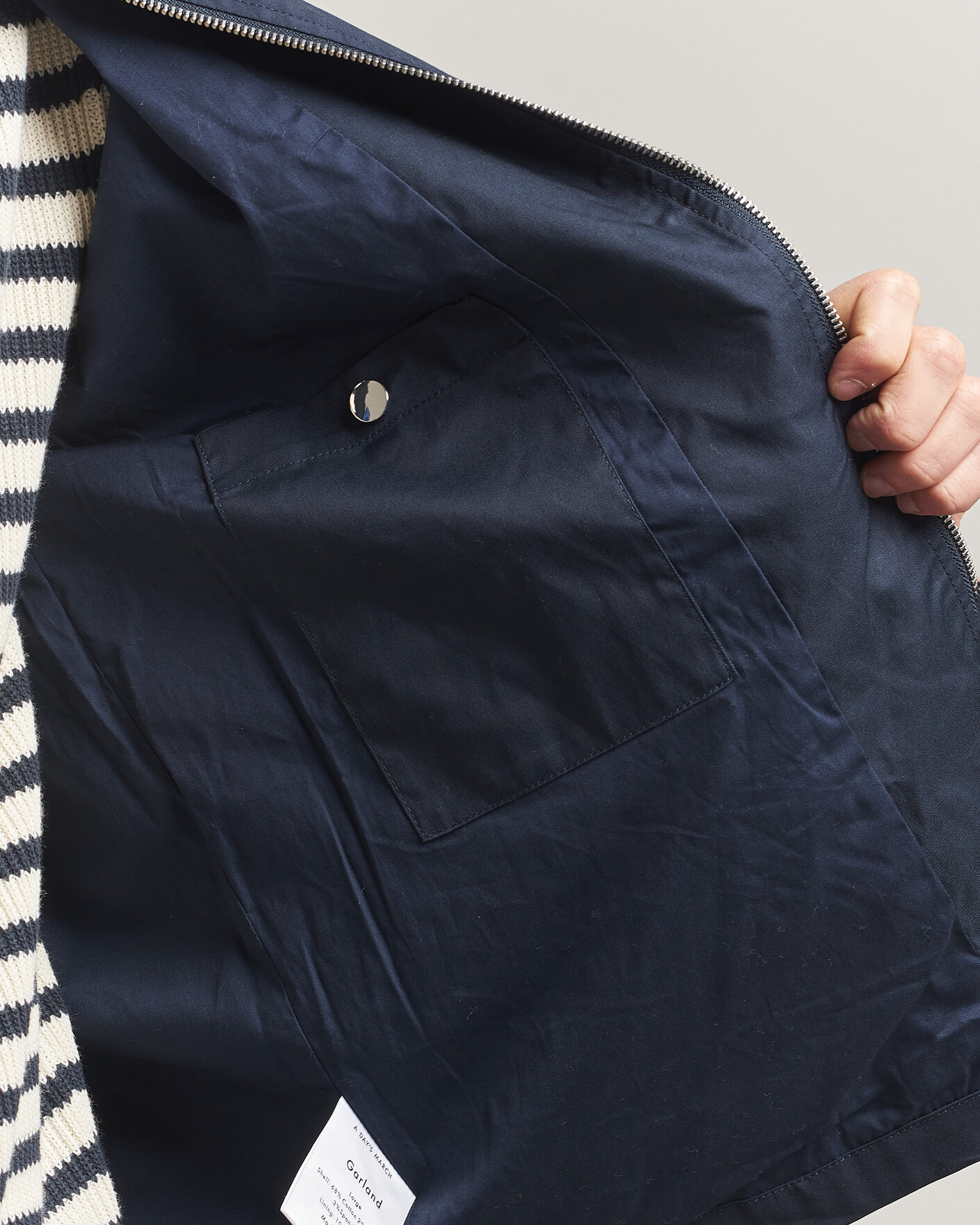 Herr | Jackor | A Day's March | Garland Cotton Jacket Navy