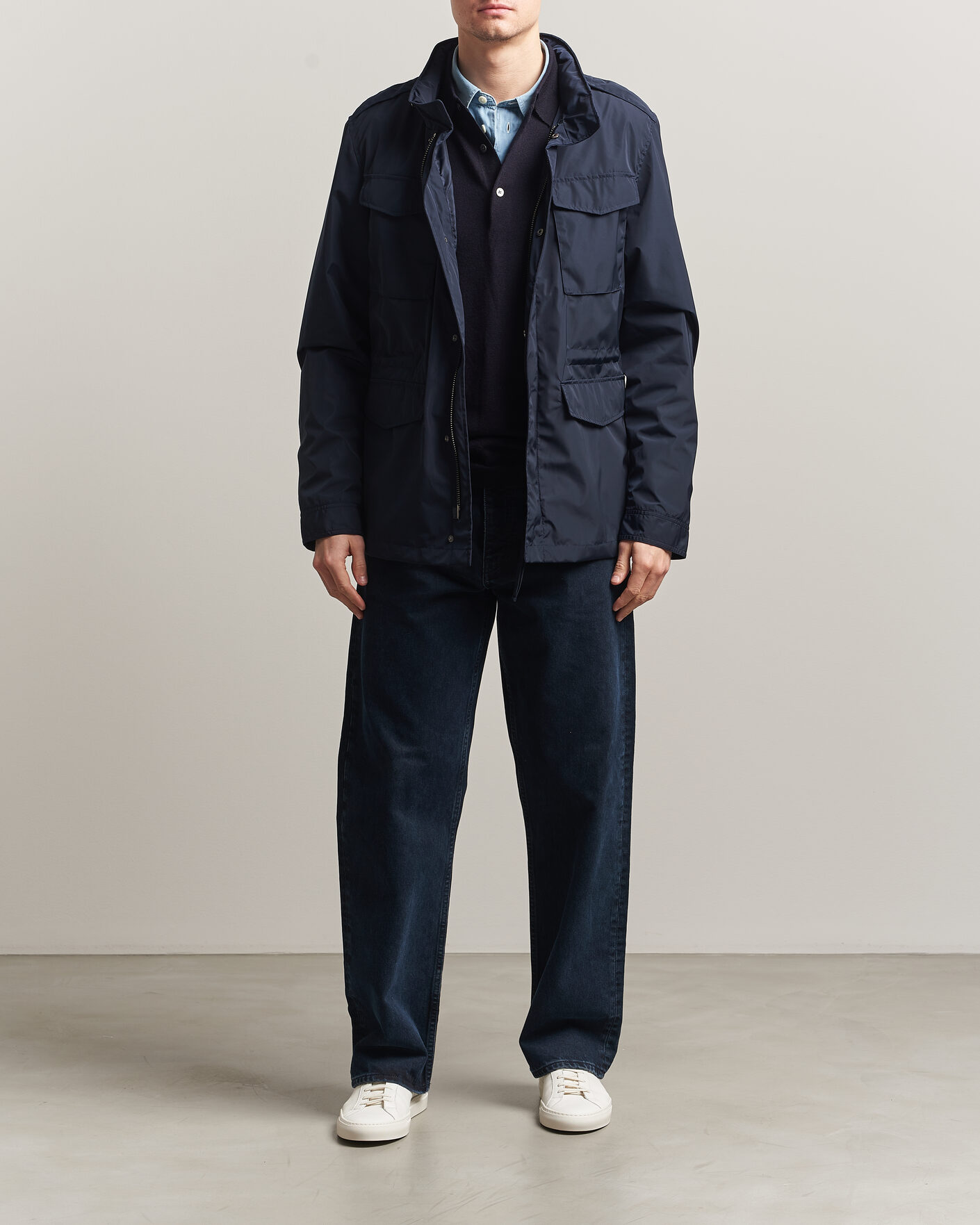 Herr | Jackor | A Day's March | Barnett M65 Nylon Jacket Navy