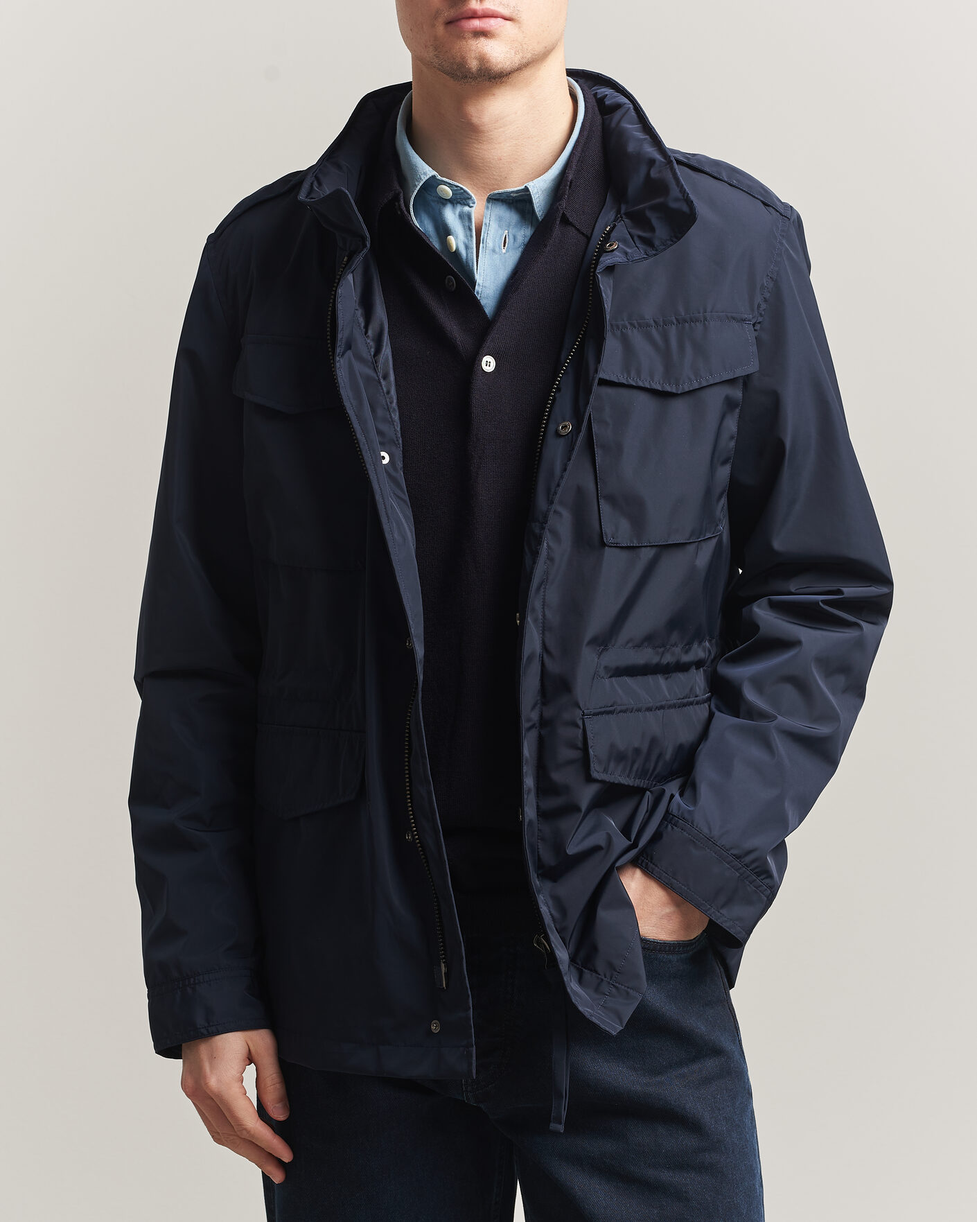 Herr | Jackor | A Day's March | Barnett M65 Nylon Jacket Navy