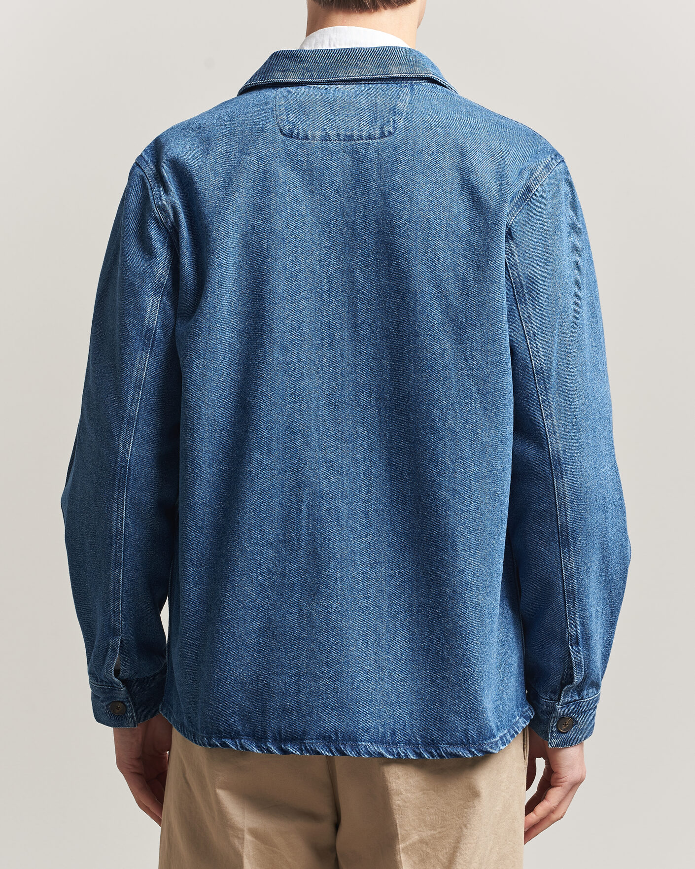 Herr | Skjortor | A Day's March | Algot Denim Overshirt Washed Blue
