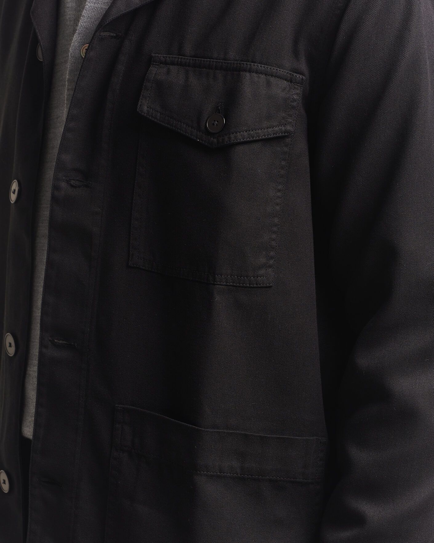 Herr | Skjortor | A Day's March | Banagher Lyocell Overshirt Black