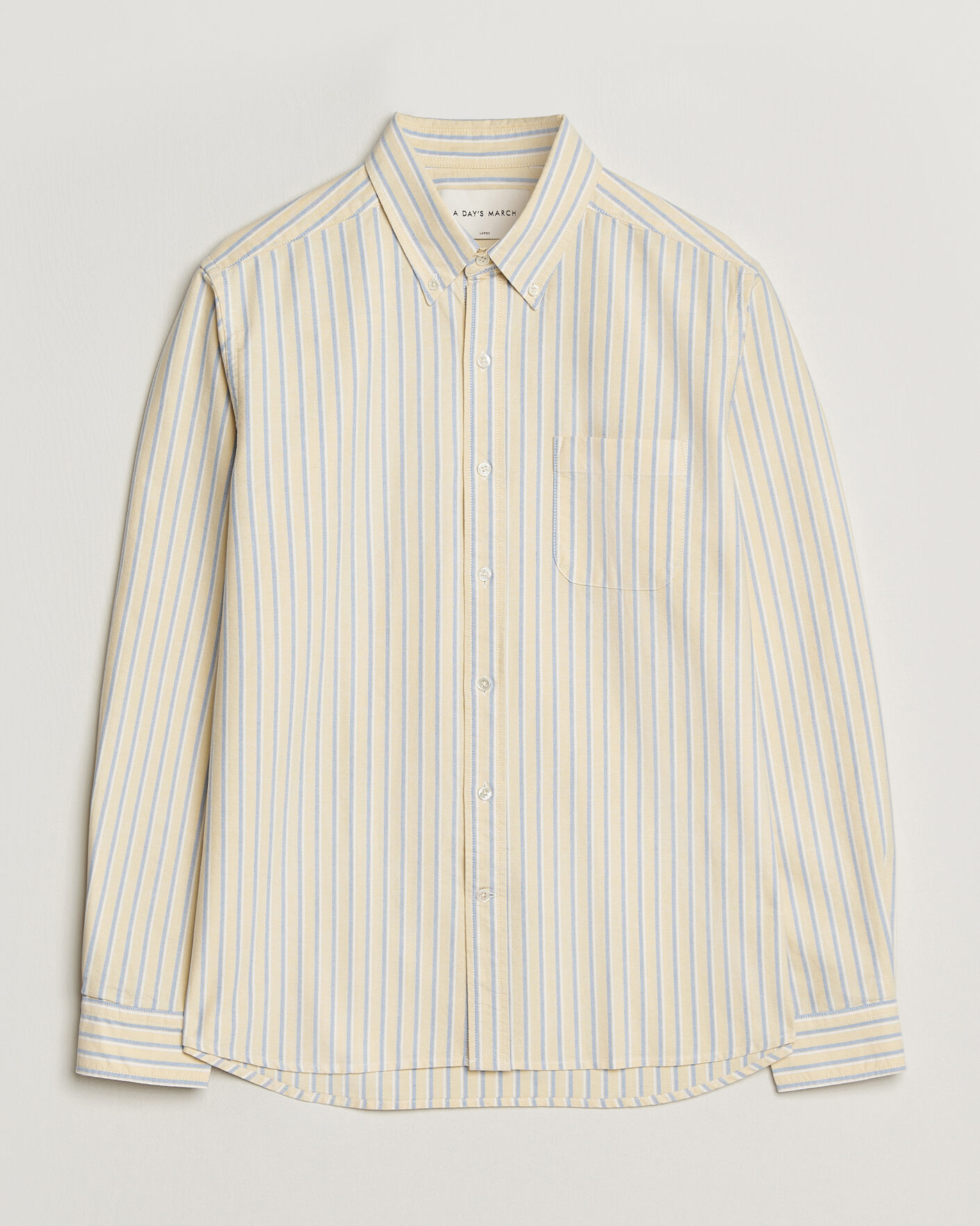 Herr | Skjortor | A Day's March | Original Oxford Shirt Yellow Multi