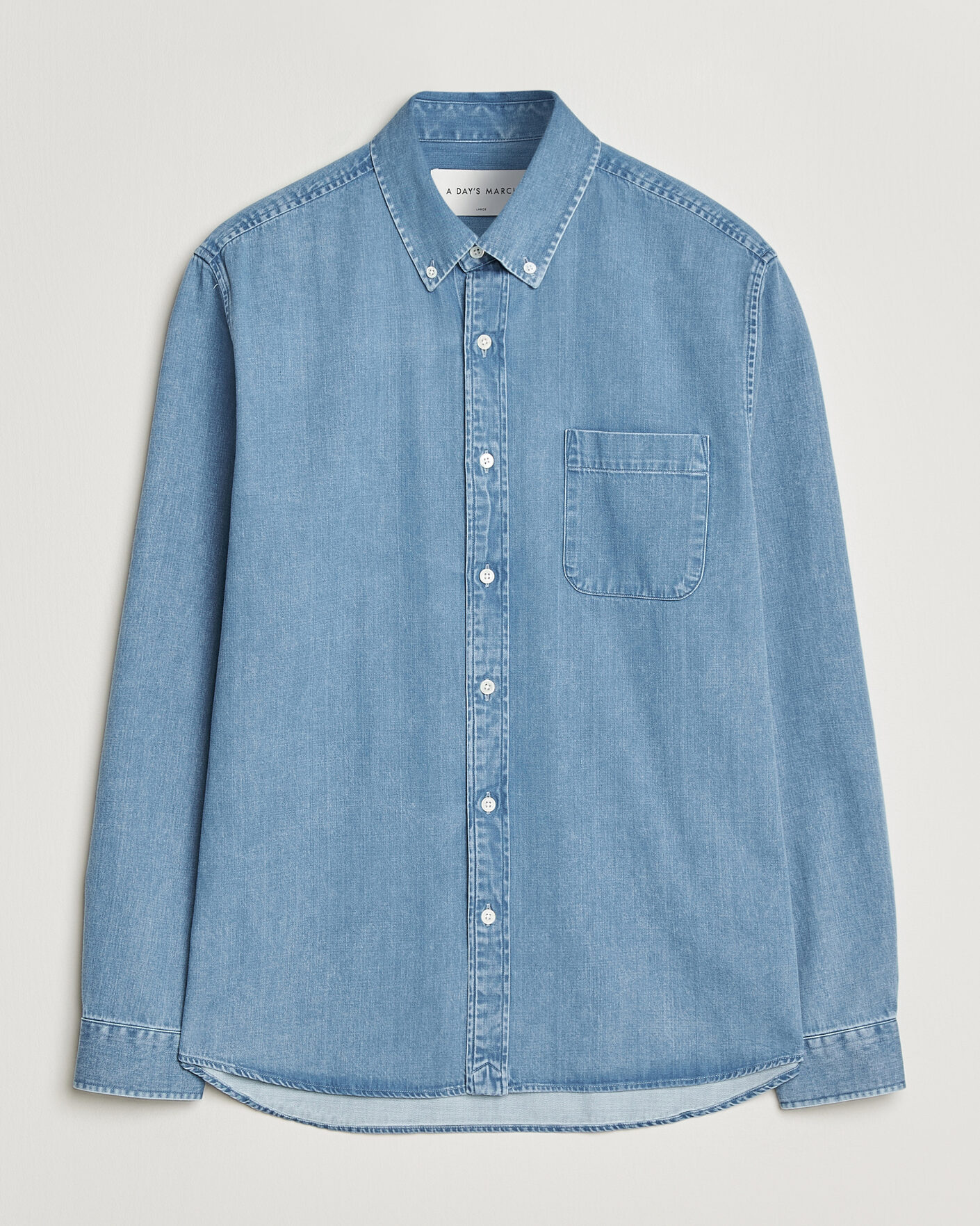 Herr | Skjortor | A Day's March | Original Denim Shirt Light Blue